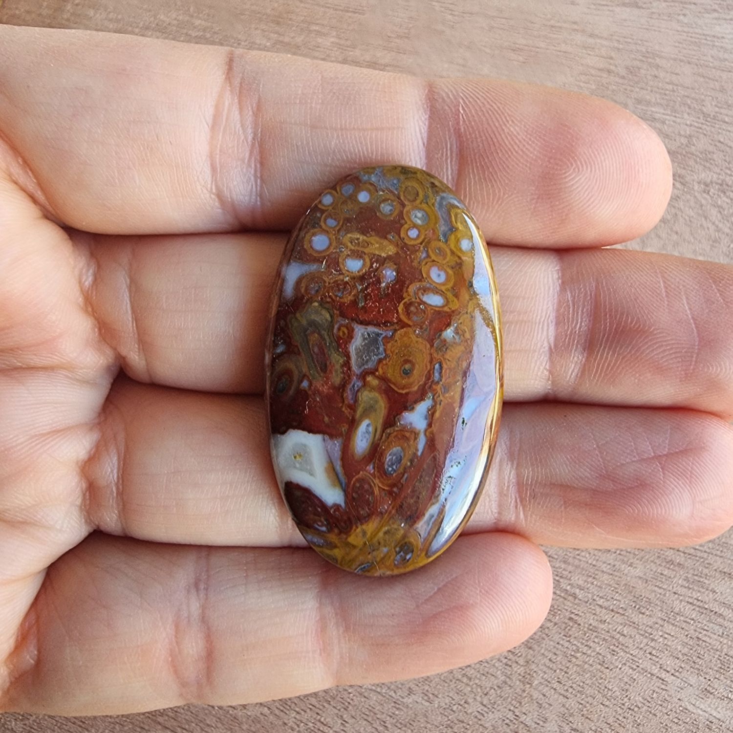 Morrocan Seam Agate Cabochon / Pendant for jewelry making or diy craft projects 11.8gr