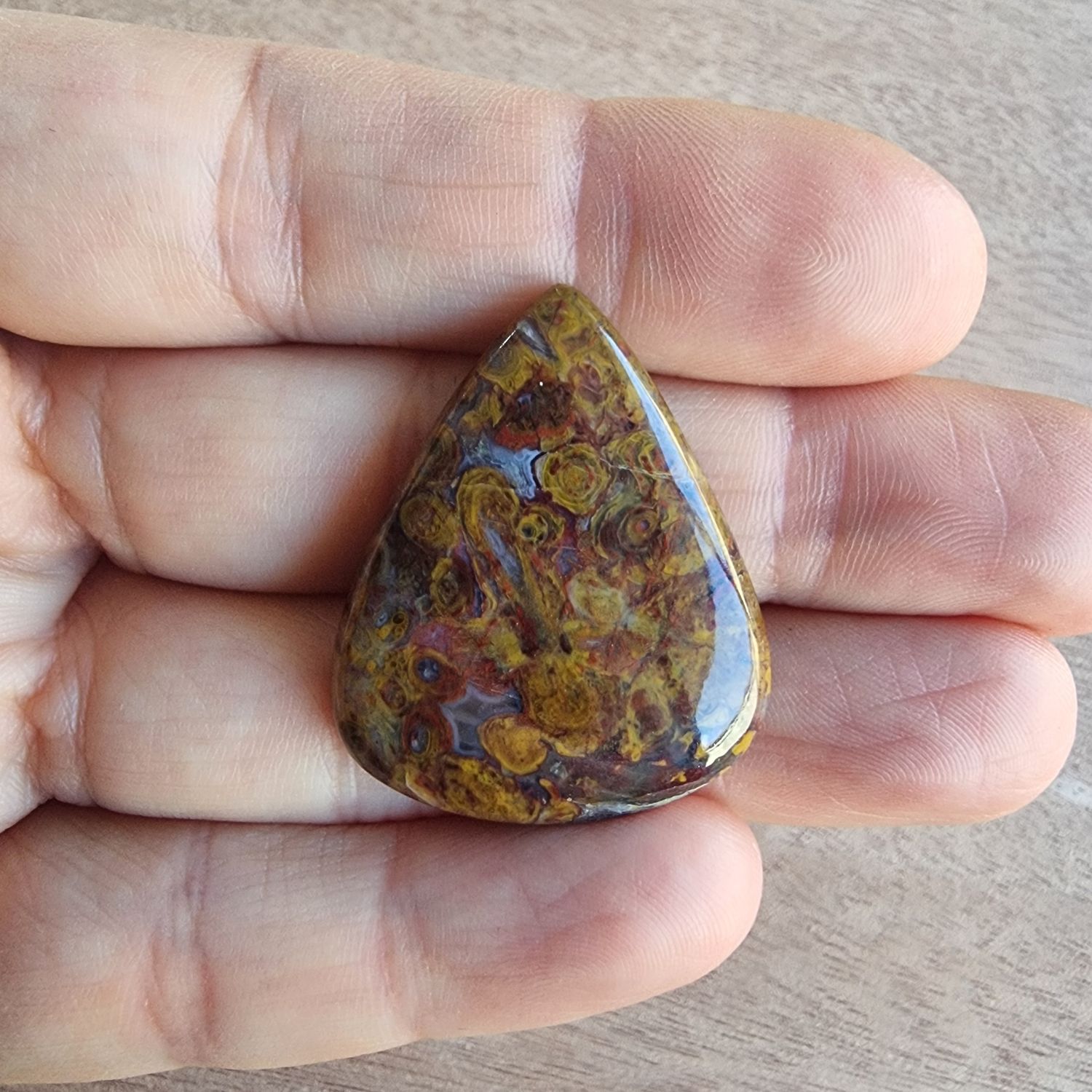 Morrocan Seam Agate Cabochon / Pendant for jewelry making or diy craft projects 8.4gr