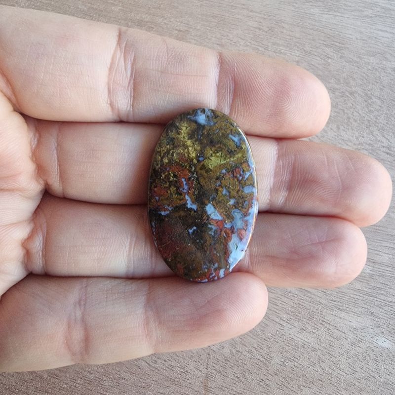 Morrocan Seam Agate Cabochon / Pendant for jewelry making or diy craft projects 7.5gr