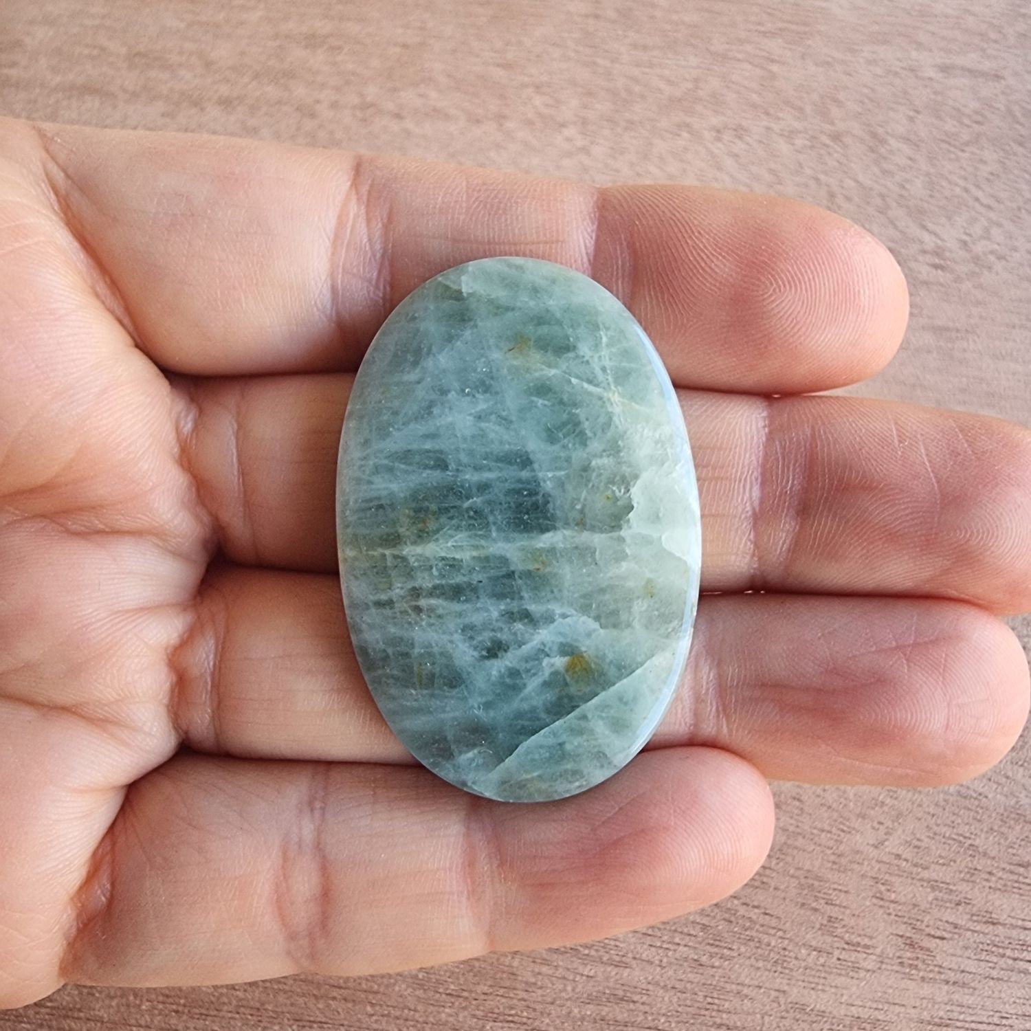 Aquamarine Cabochon / Pendant for jewelry making or diy craft projects 13.5gr