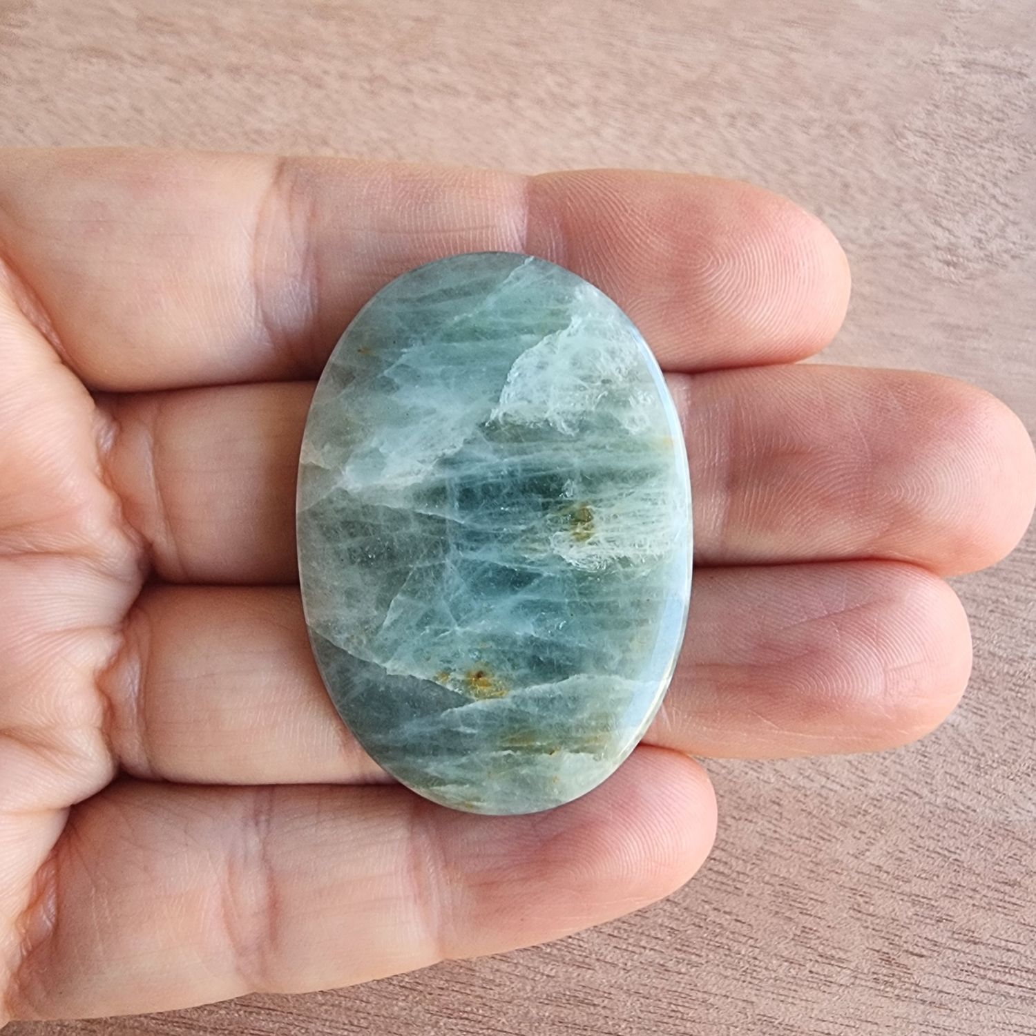 Aquamarine Cabochon / Pendant for jewelry making or diy craft projects 15.2gr