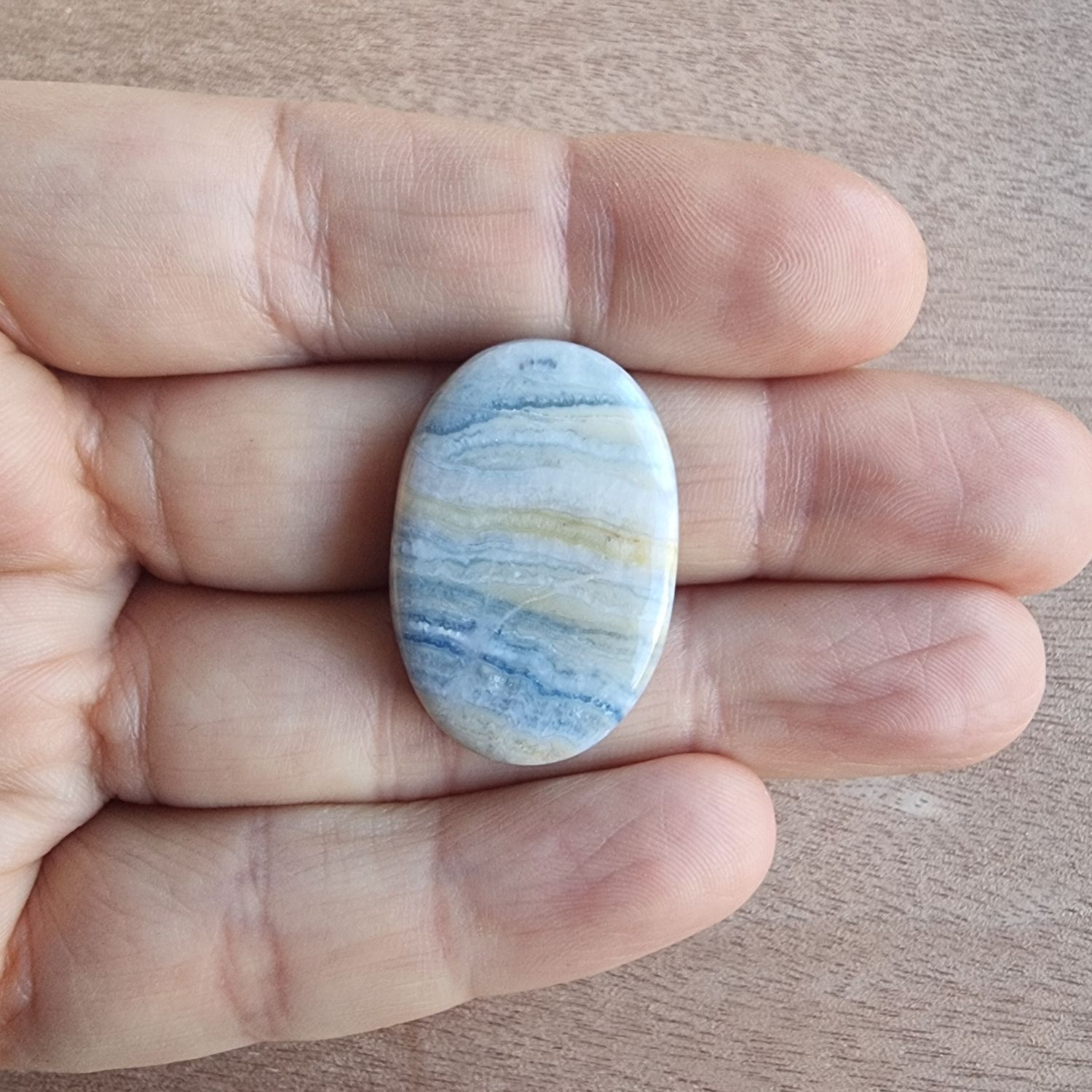 Blue Rhodocrosite Cabochon / Pendant for jewelry making or diy craft projects 8.2gr