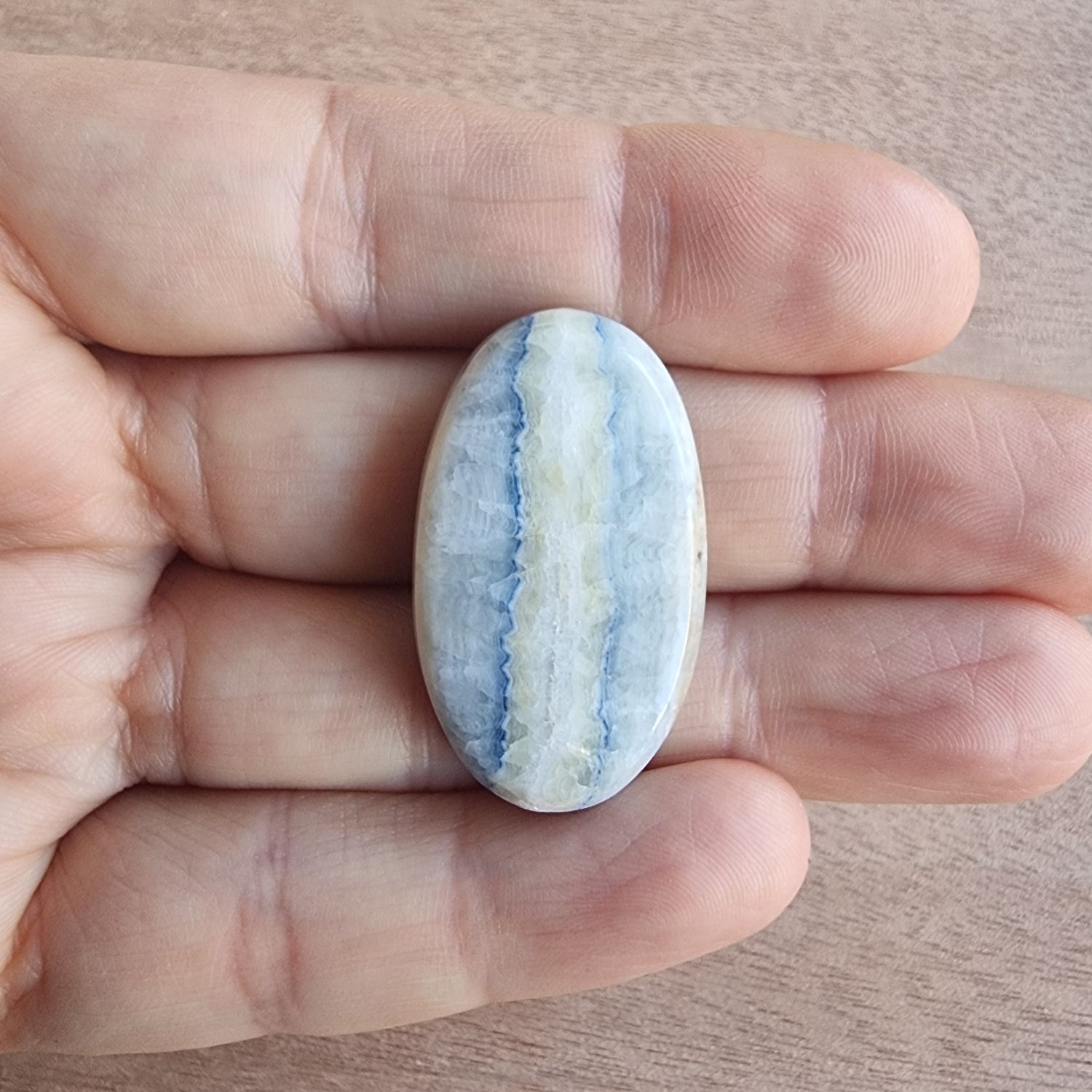 Blue Rhodocrosite Cabochon / Pendant for jewelry making or diy craft projects 10.9gr