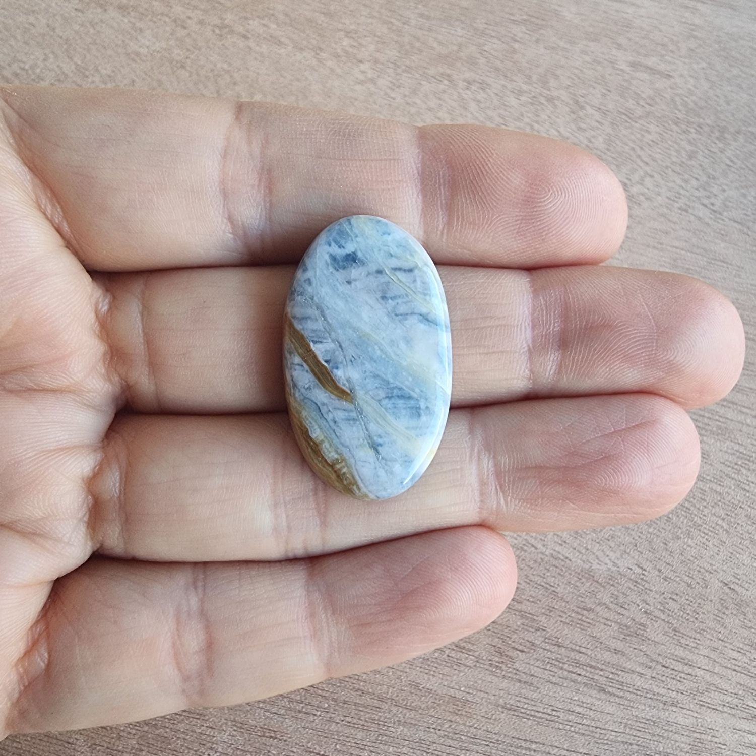 Blue Rhodocrosite Cabochon / Pendant for jewelry making or diy craft projects 7.3gr