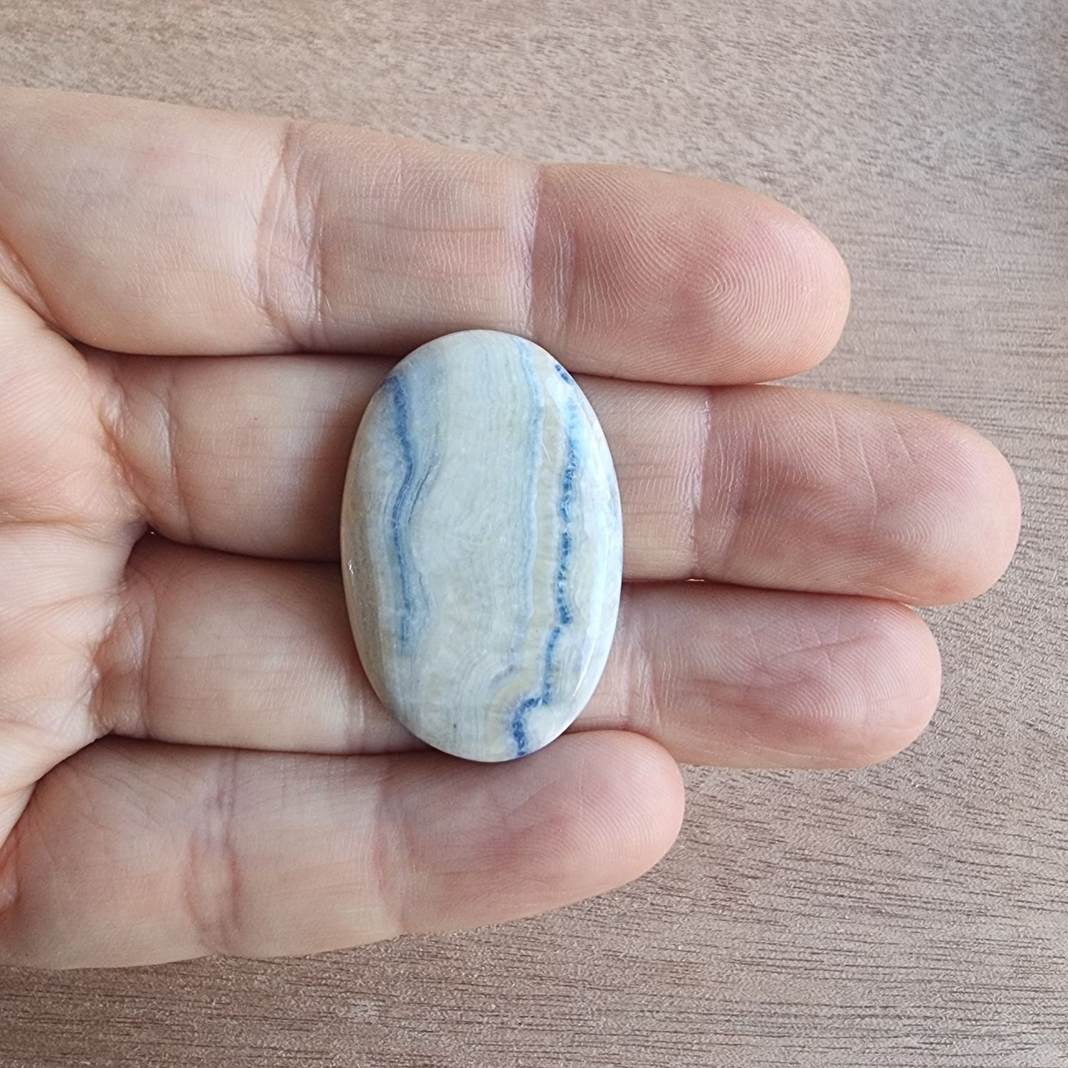 Blue Rhodocrosite Cabochon / Pendant for jewelry making or diy craft projects 9.5gr