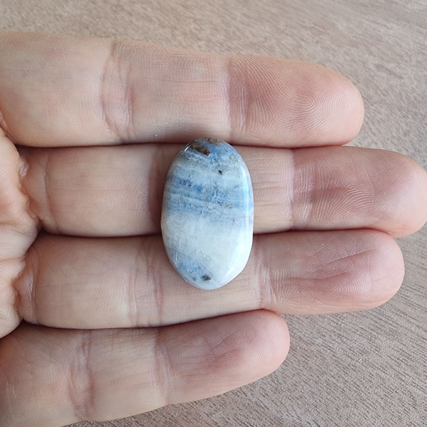 Blue Rhodocrosite Cabochon / Pendant for jewelry making or diy craft projects 4.8gr