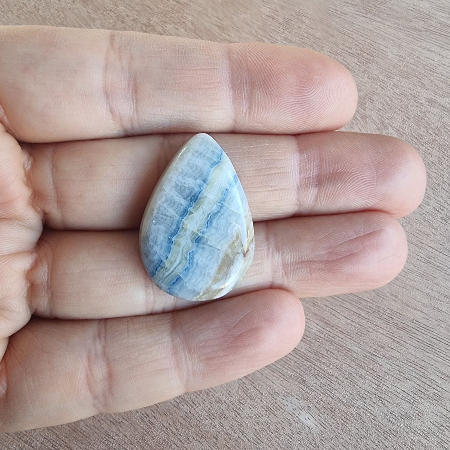 Blue Rhodocrosite Cabochon / Pendant for jewelry making or diy craft projects 6.9gr