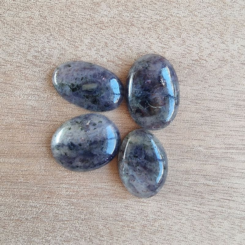 4 x Iolite Cabochon Lot / Pendant Lot for jewelry making or diy craft projects 13gr