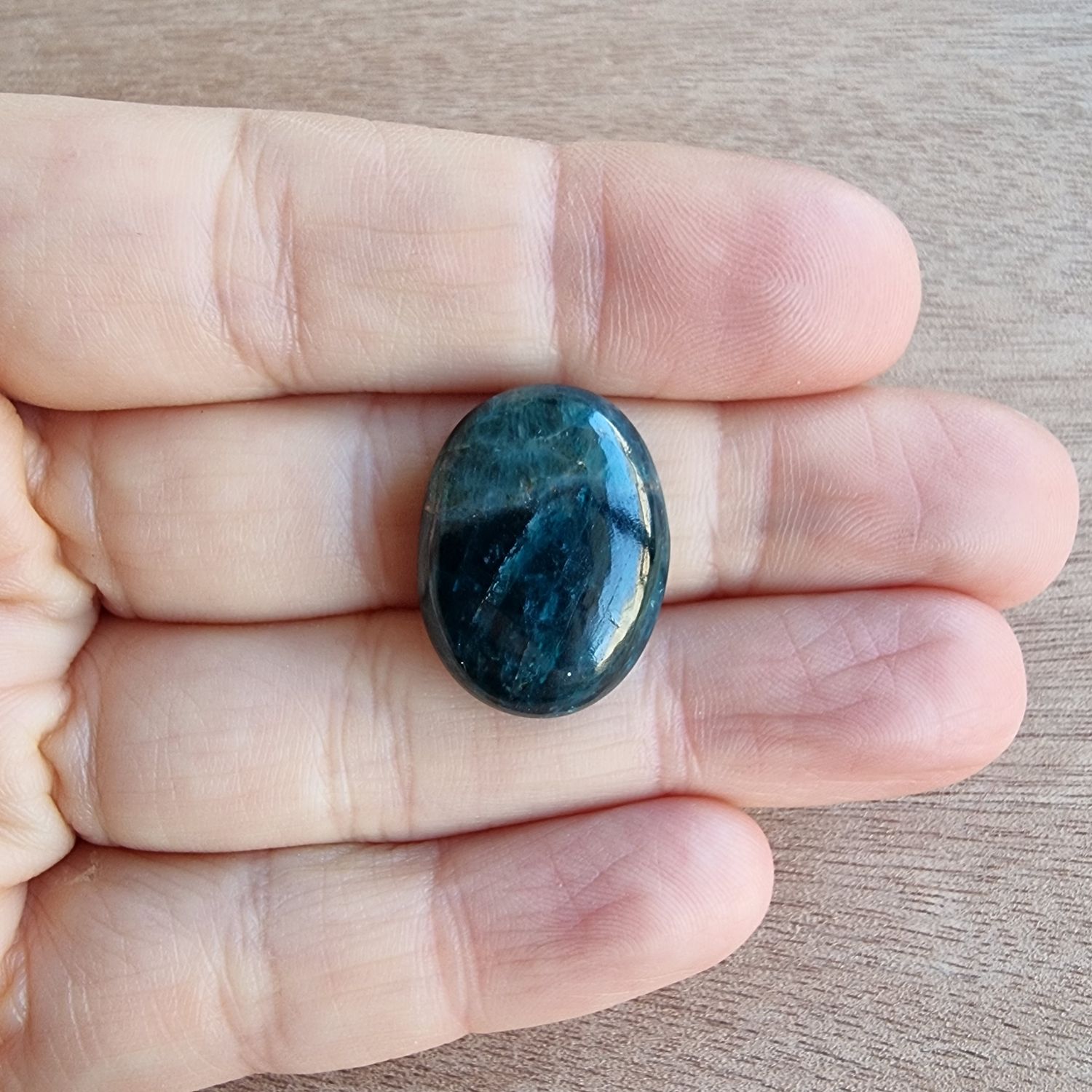 Blue Apatite Cabochon / Pendant for jewelry making or diy craft projects 6.4gr
