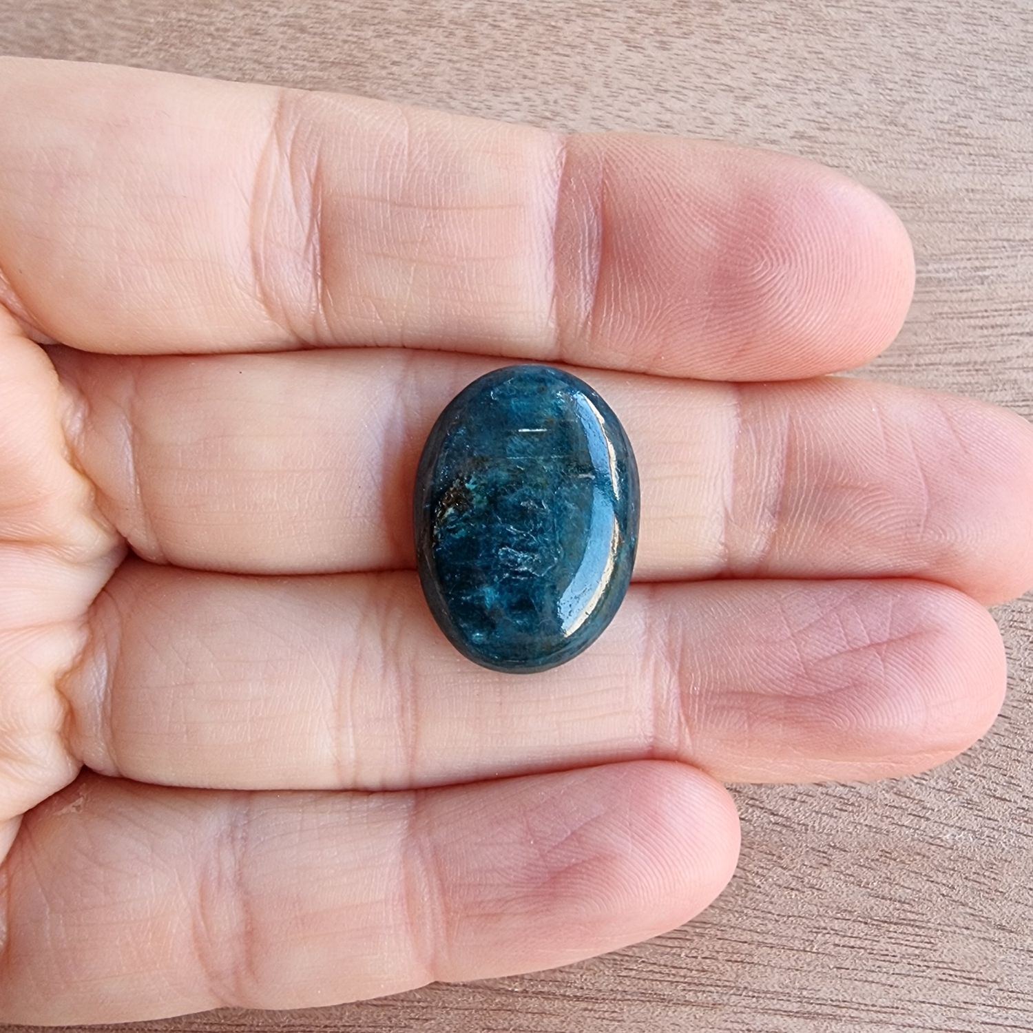 Blue Apatite Cabochon / Pendant for jewelry making or diy craft projects 4.3gr
