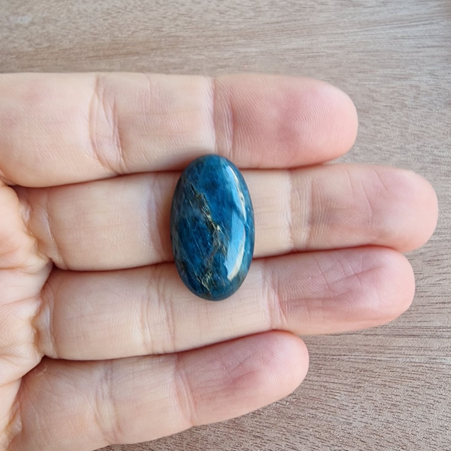 Blue Apatite Cabochon / Pendant for jewelry making or diy craft projects 5.2gr