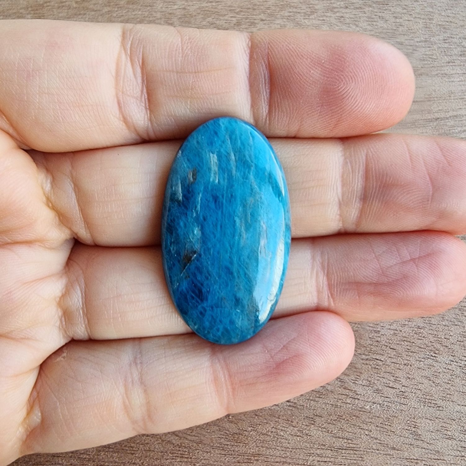 Blue Apatite Cabochon / Pendant for jewelry making or diy craft projects 9.5gr