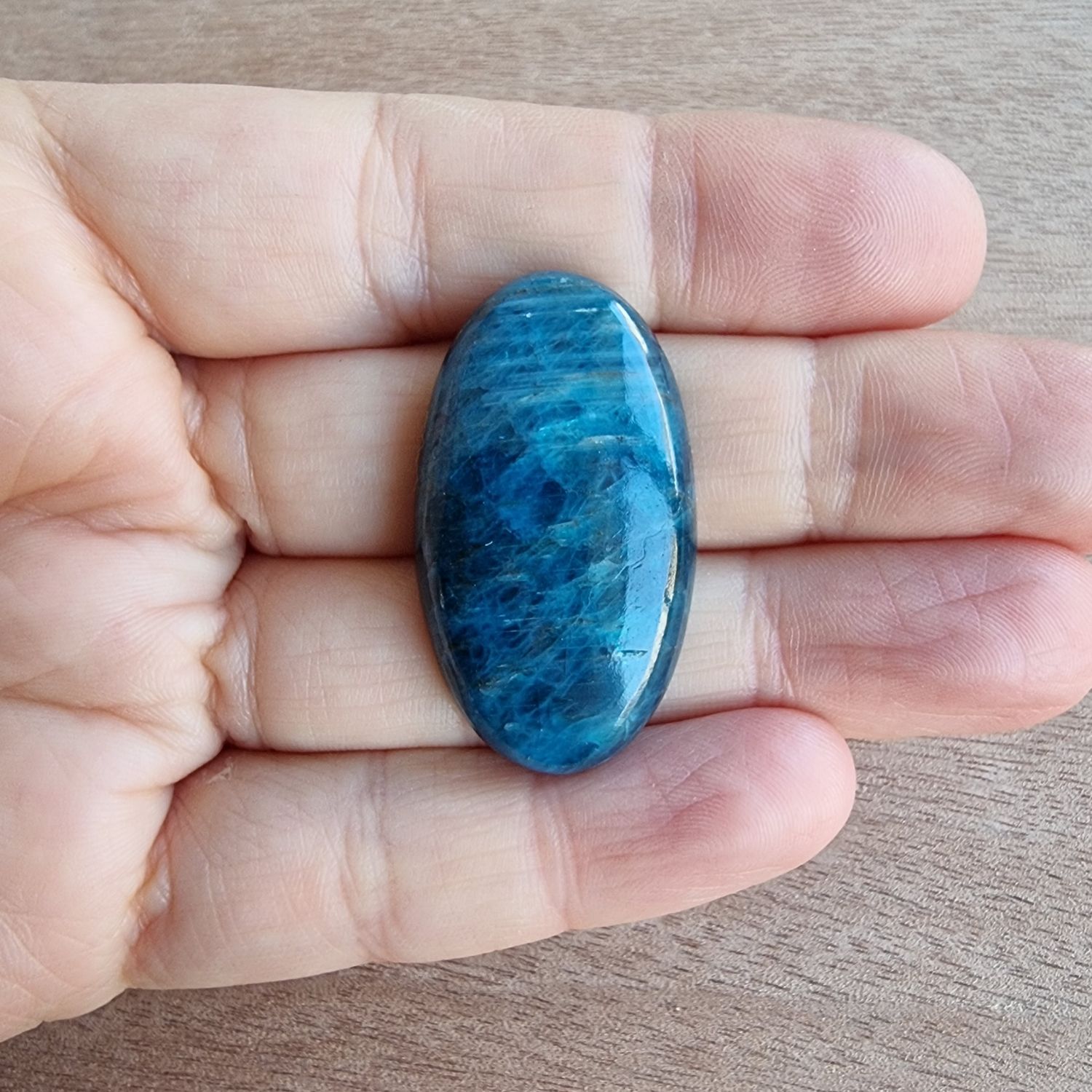 Blue Apatite Cabochon / Pendant for jewelry making or diy craft projects 13.3gr