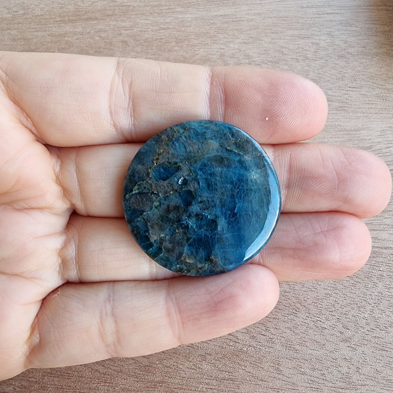 Blue Apatite Cabochon / Pendant for jewelry making or diy craft projects 14.3gr