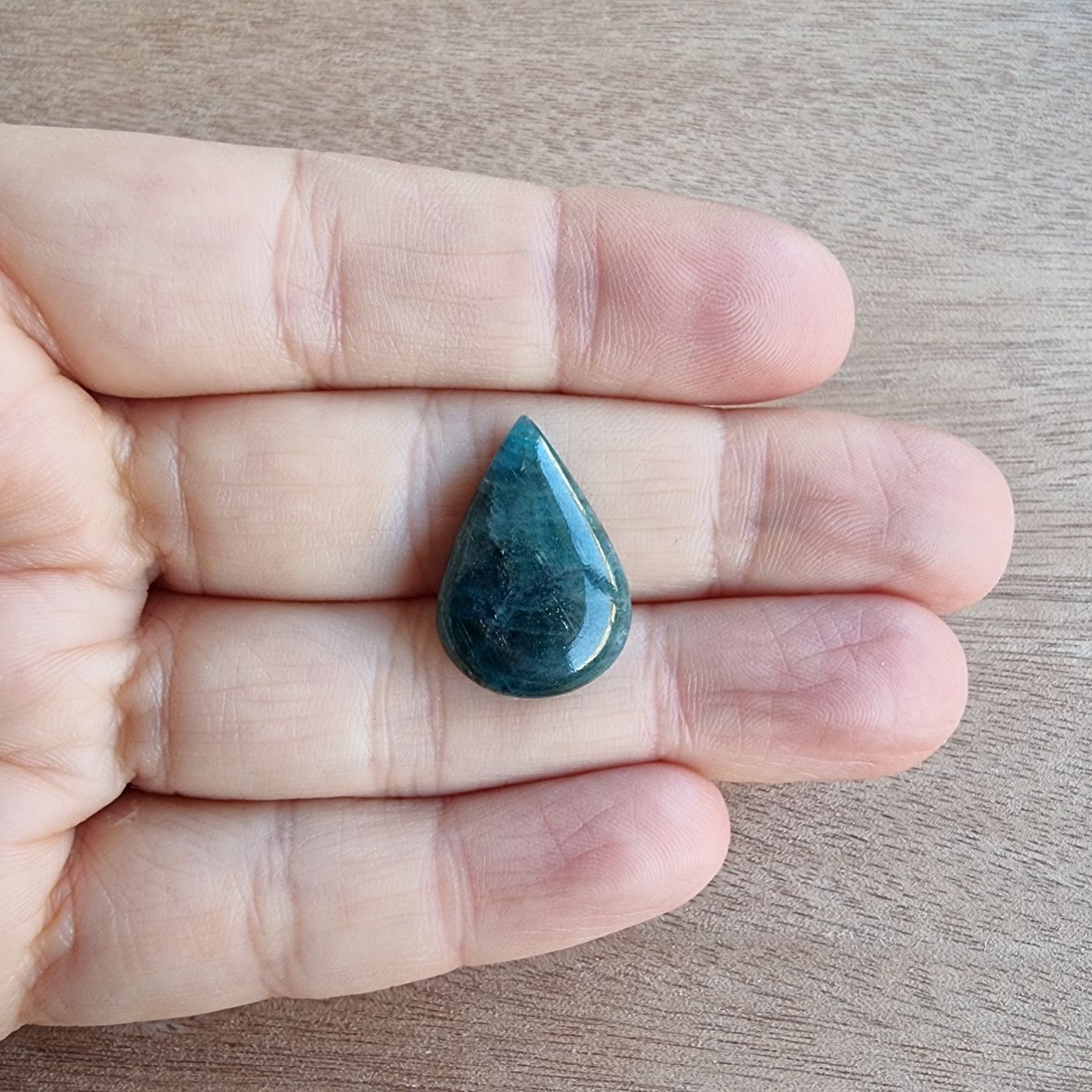 Blue Apatite Cabochon / Pendant for jewelry making or diy craft projects 3.8gr