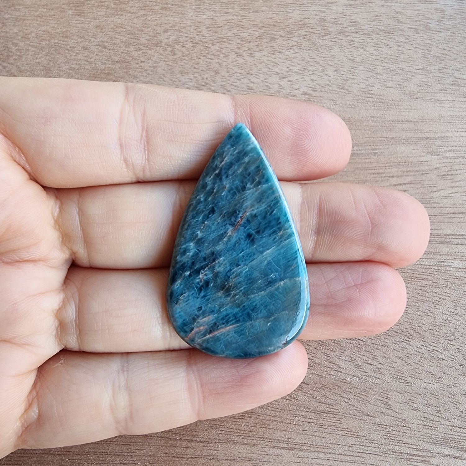 Blue Apatite Cabochon / Pendant for jewelry making or diy craft projects 14gr