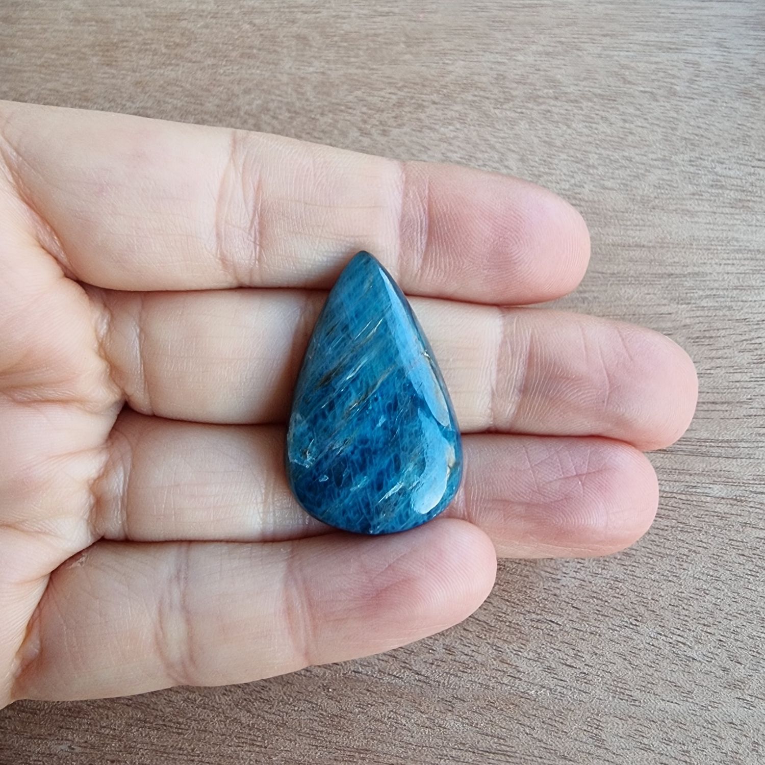 Blue Apatite Cabochon / Pendant for jewelry making or diy craft projects 10.1gr