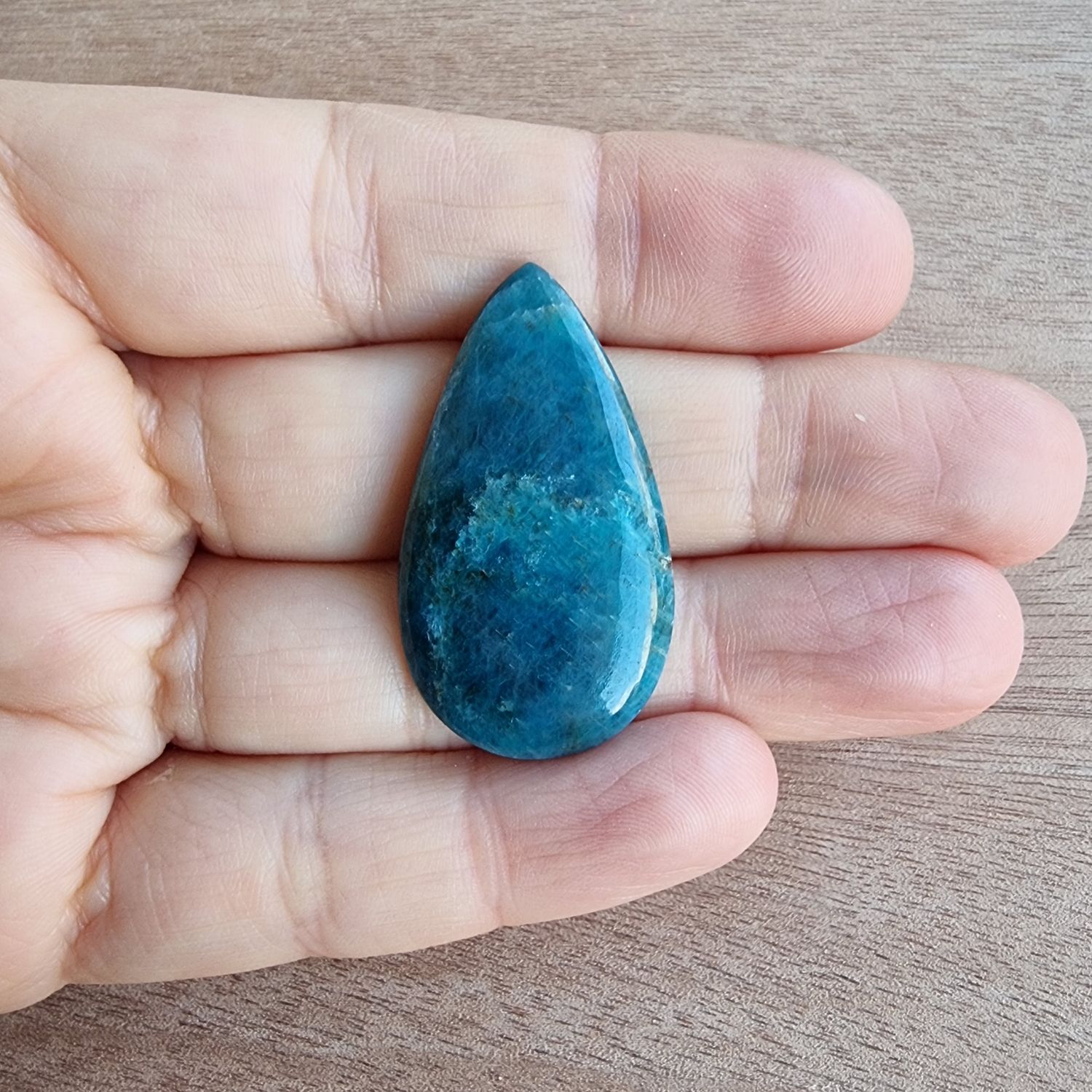 Blue Apatite Cabochon / Pendant for jewelry making or diy craft projects 8.7gr
