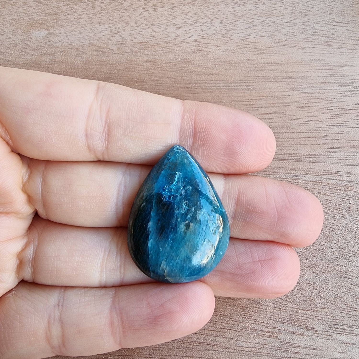 Blue Apatite Cabochon / Pendant for jewelry making or diy craft projects 9.3gr