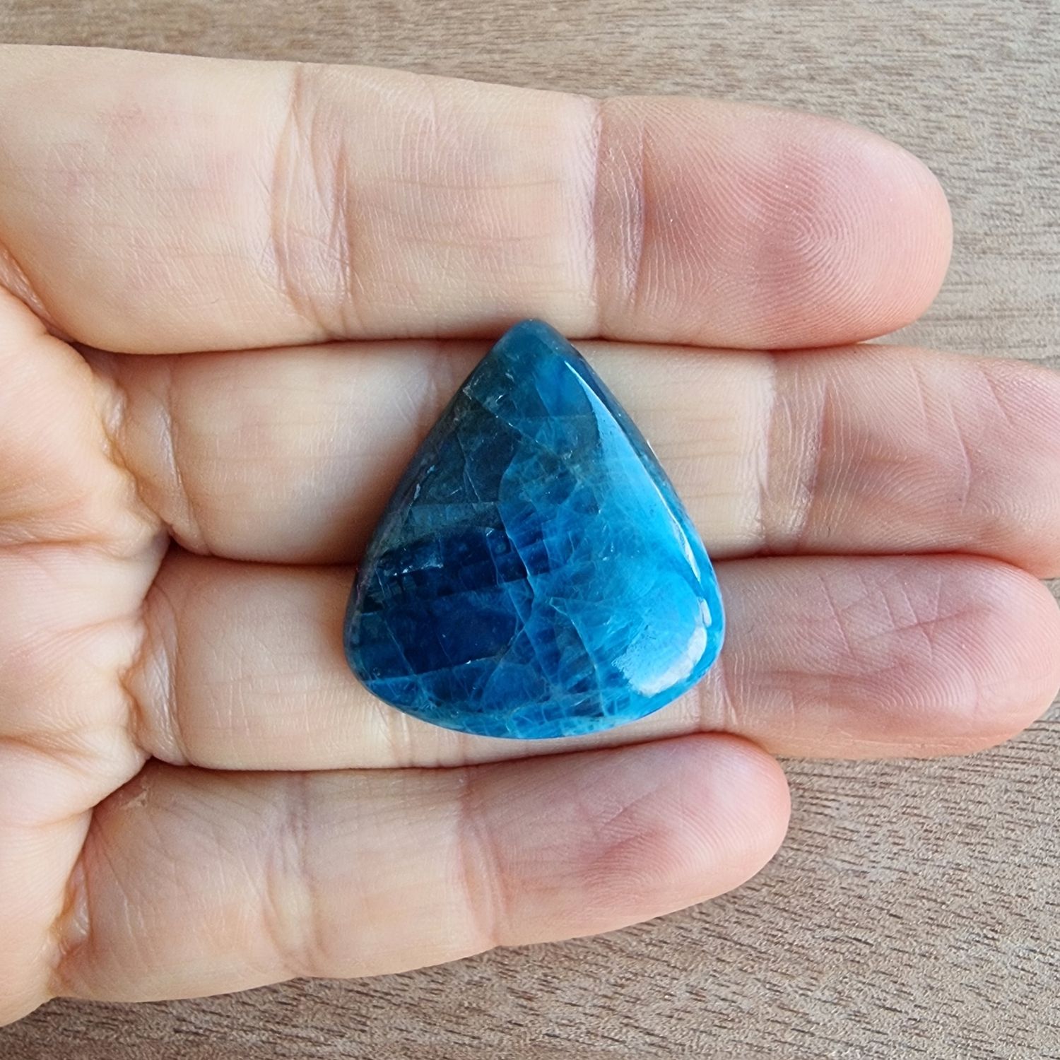 Blue Apatite Cabochon / Pendant for jewelry making or diy craft projects 10.4gr