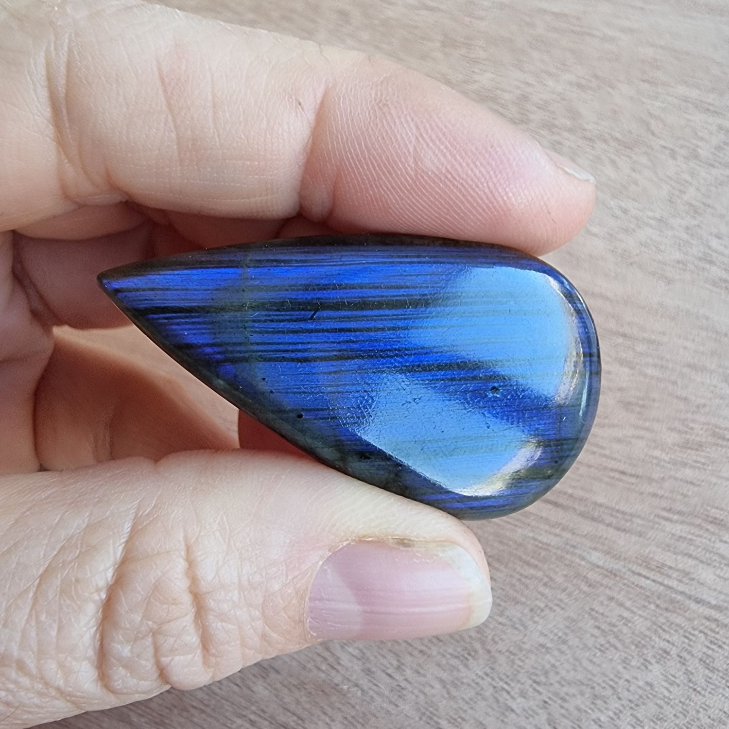Blue Labradorite Cabochon / Pendant for jewelry making or diy craft projects 14gr