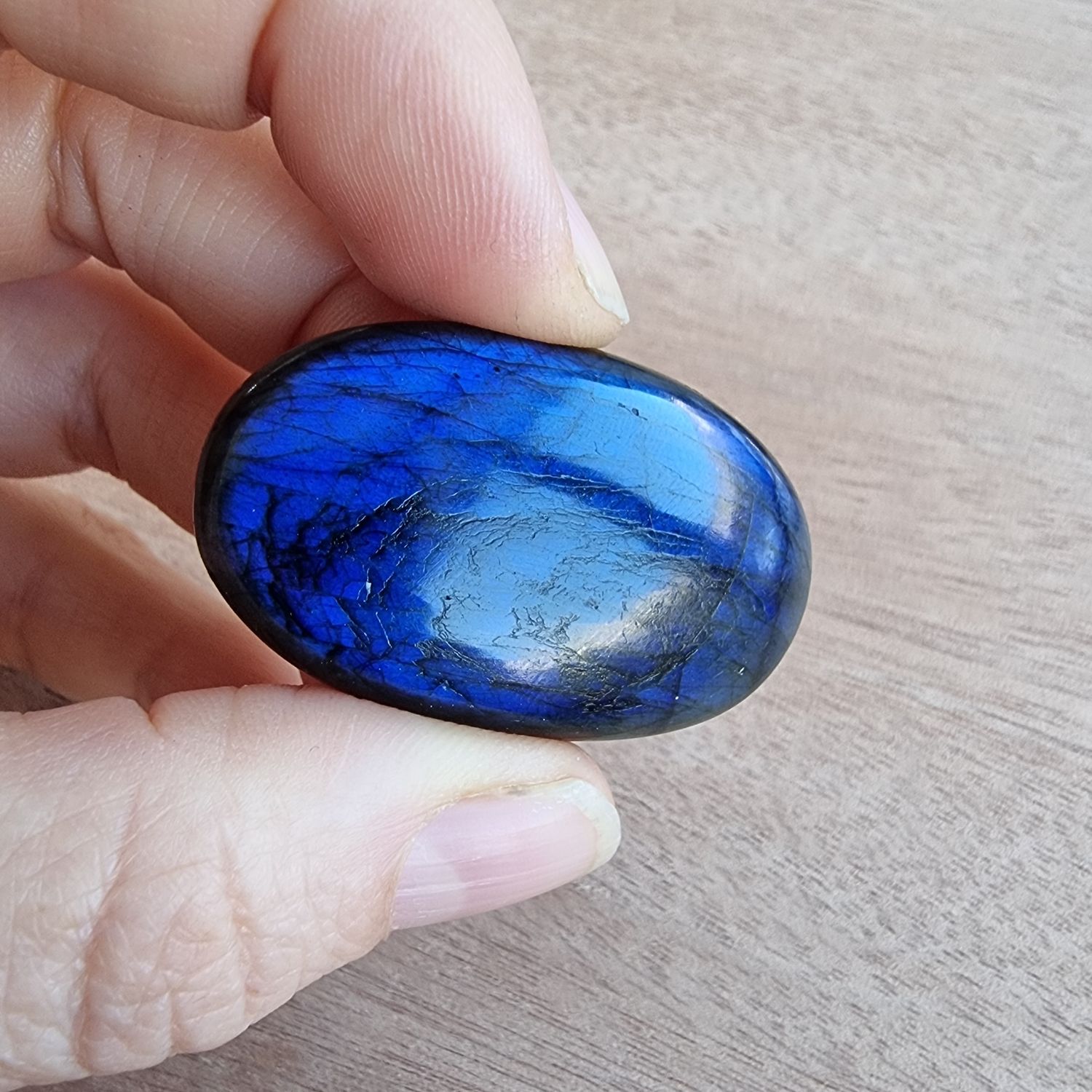 Blue Labradorite Cabochon / Pendant for jewelry making or diy craft projects 16.4gr