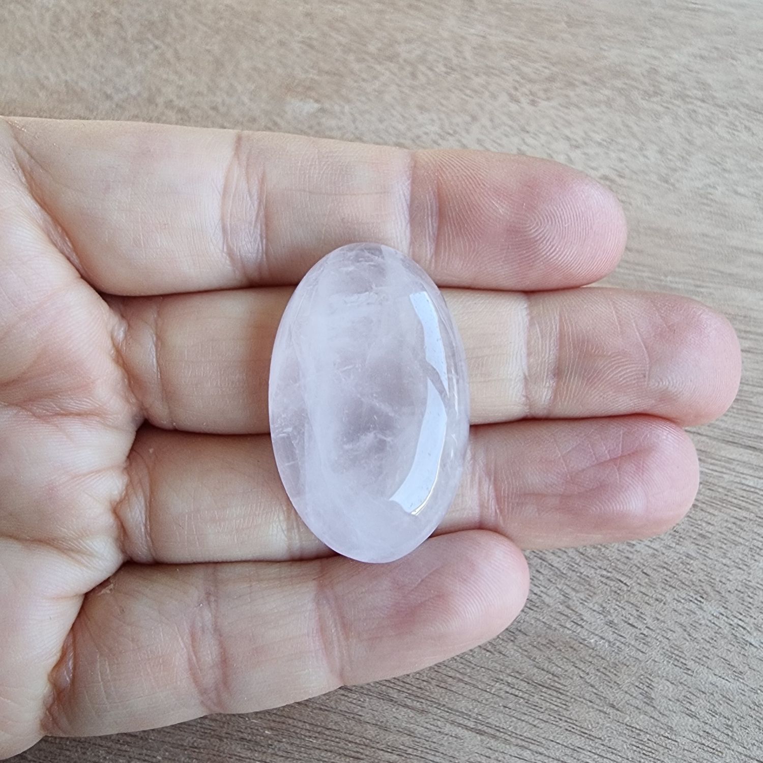 Rose Quartz Cabochon / Pendant for jewelry making or diy craft projects 15.3gr