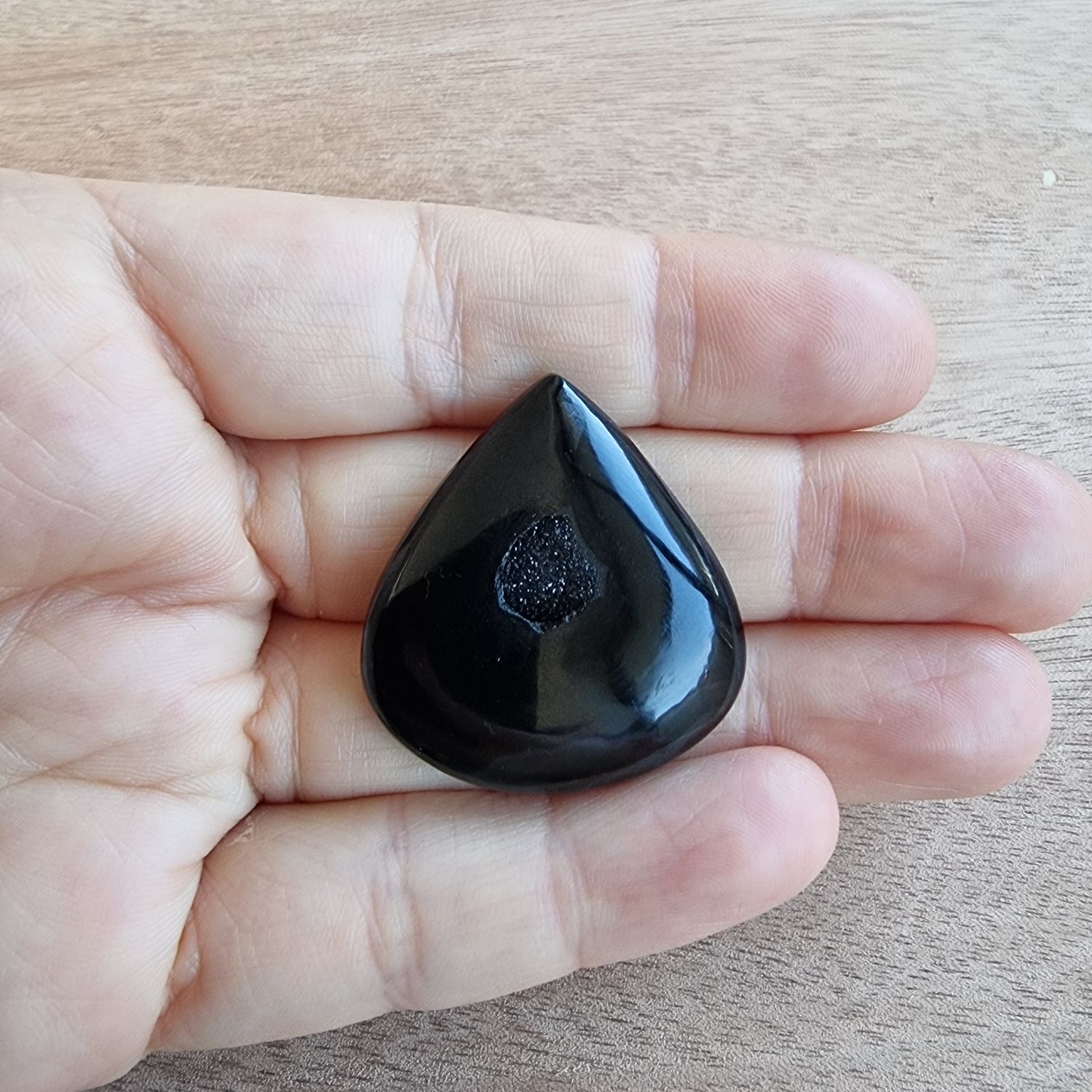Druzy Onyx Cabochon / Pendant for jewelry making or diy craft projects 12.4gr