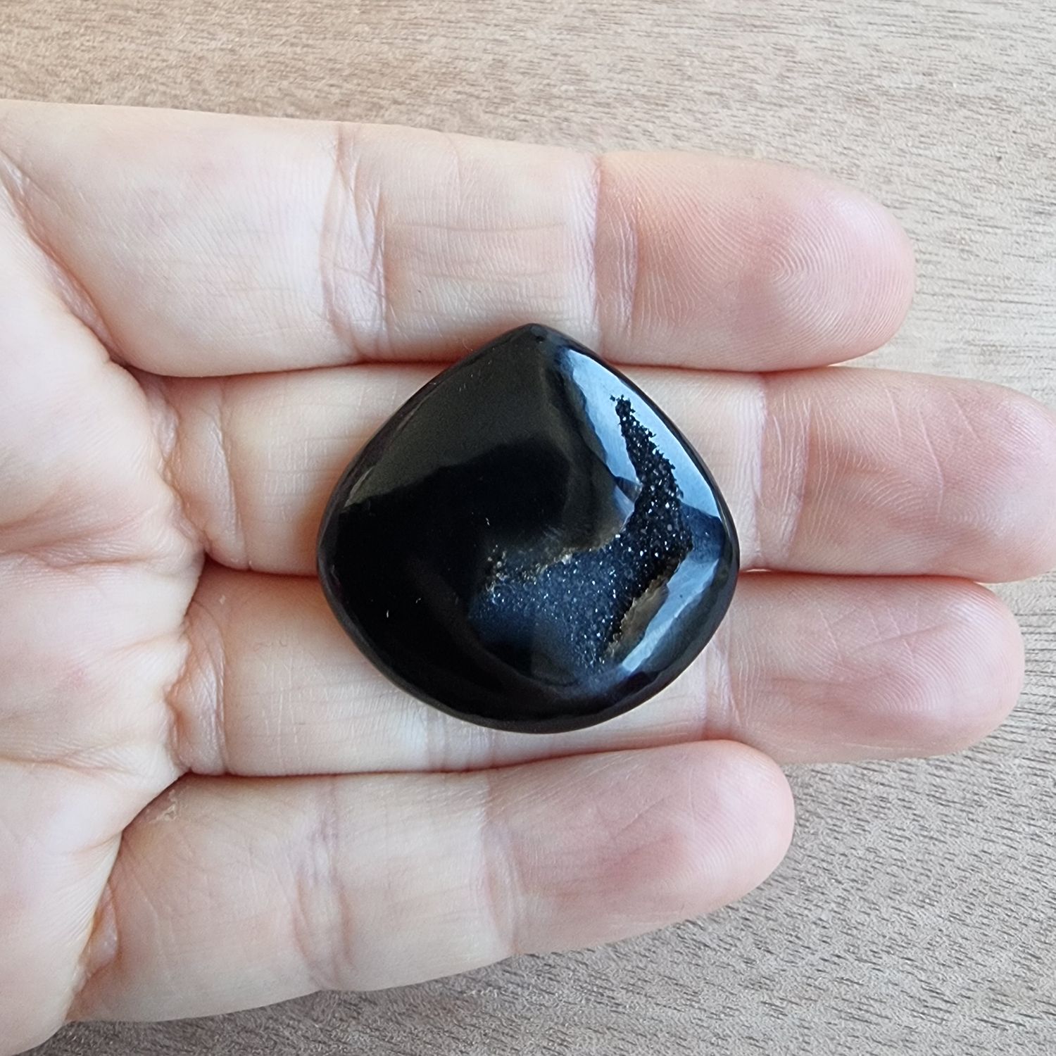 Druzy Onyx Cabochon / Pendant for jewelry making or diy craft projects 10.9gr