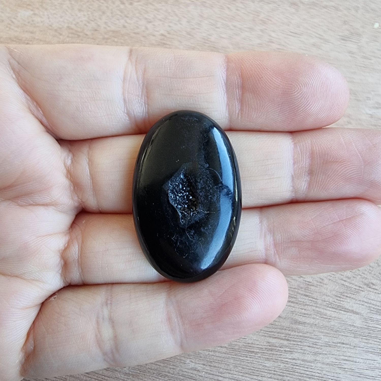 Druzy Onyx Cabochon / Pendant for jewelry making or diy craft projects 8.9gr