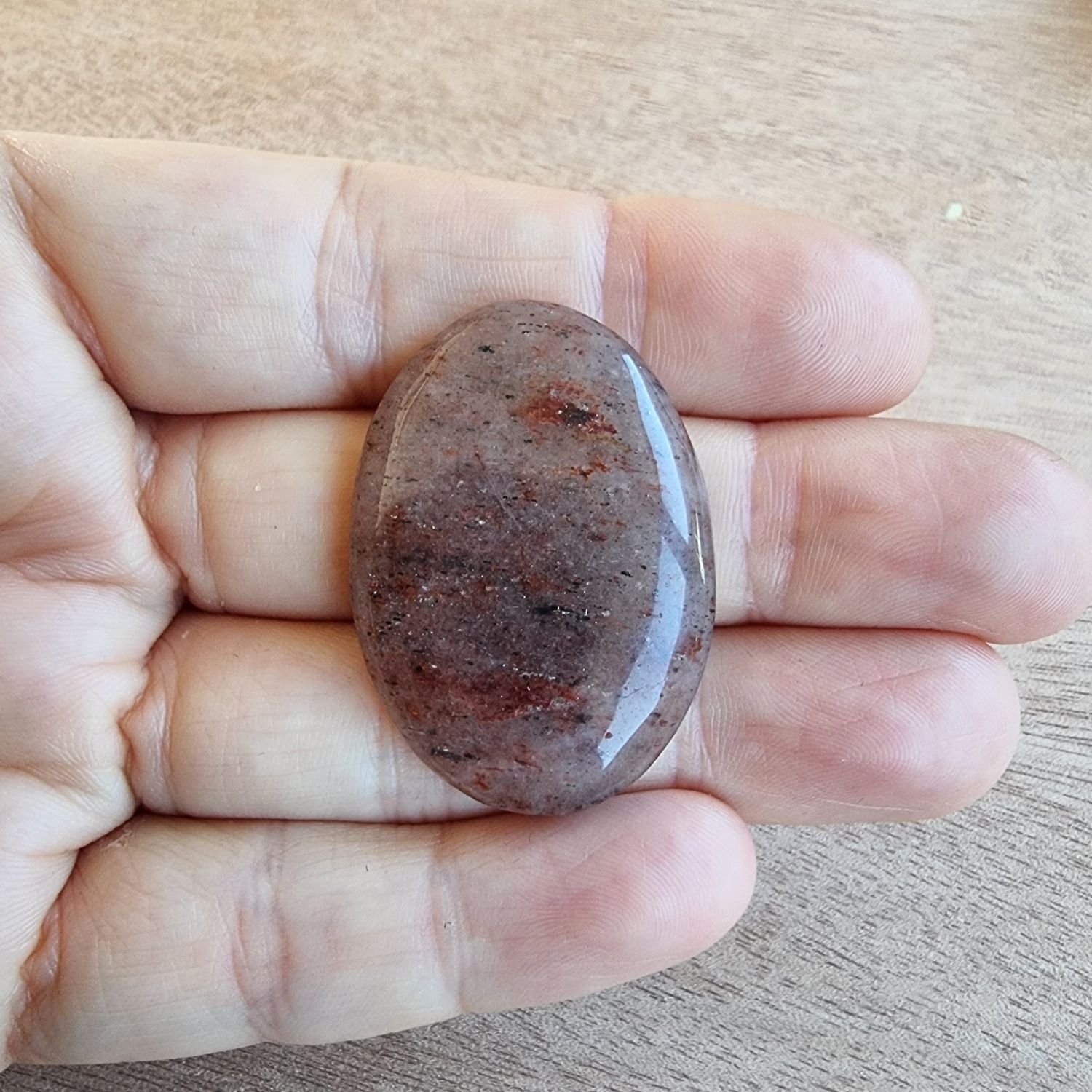 Strawberry Quartz Cabochon / Pendant for jewelry making or diy craft projects 12.1gr