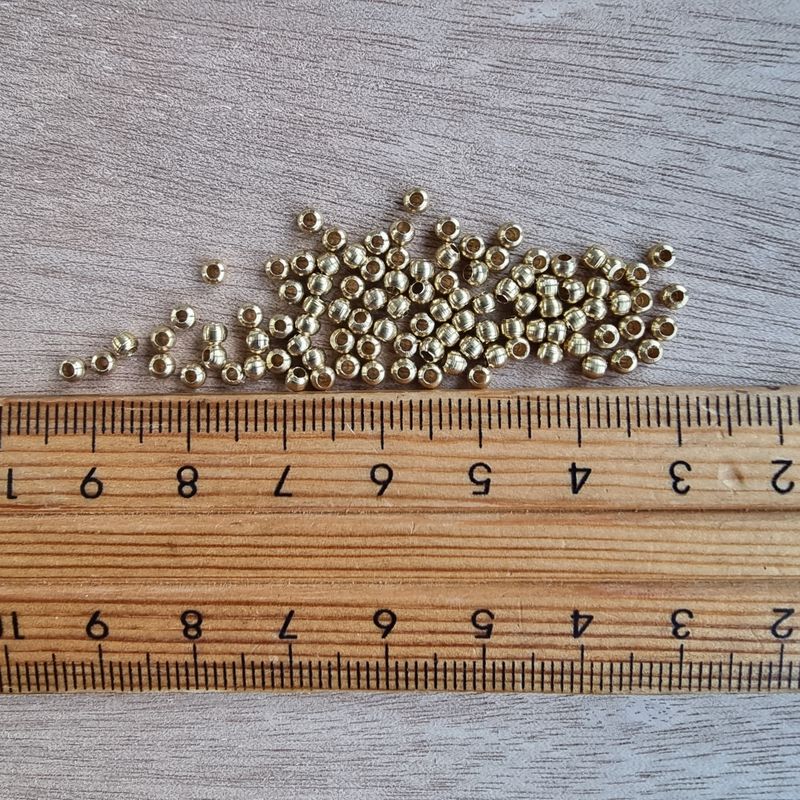 2.5mm Brass Beads NZ (100pcs) – Perfect for Macrame &amp; Jewelry