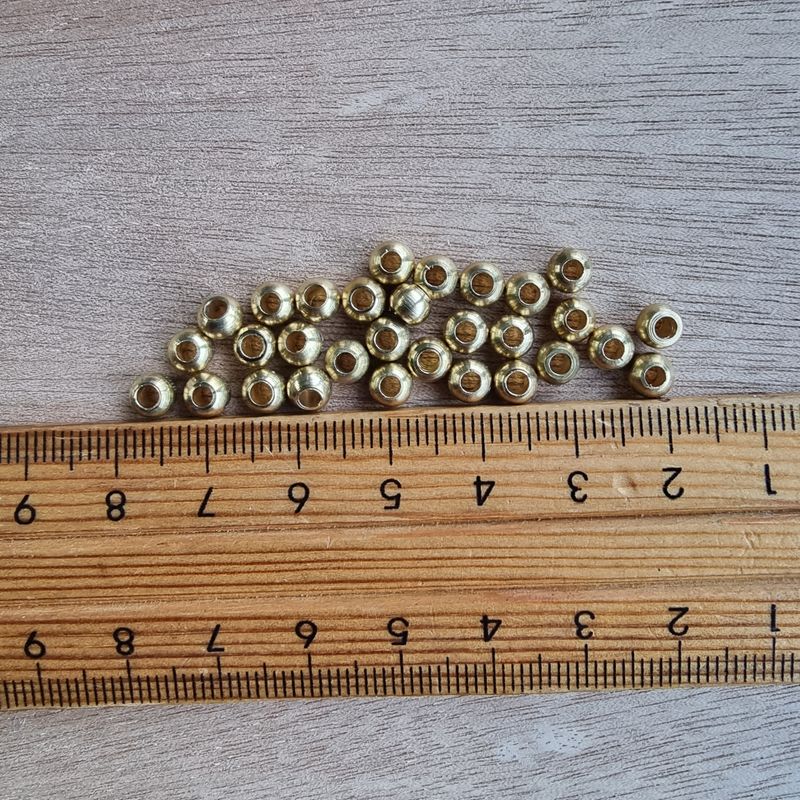5.5mm Brass Beads for Macrame Jewelry – NZ Craft Supplies