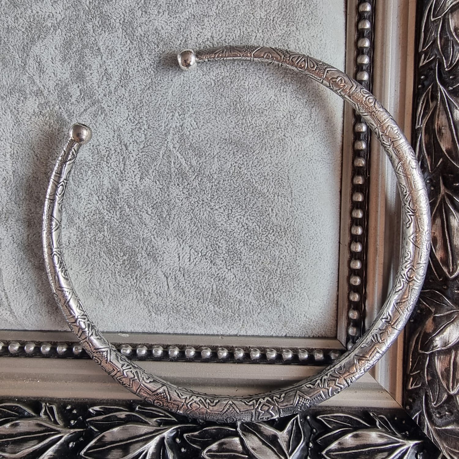 Brass Material Silver Tone Choker - Mandala - Macrame jewelry supplies