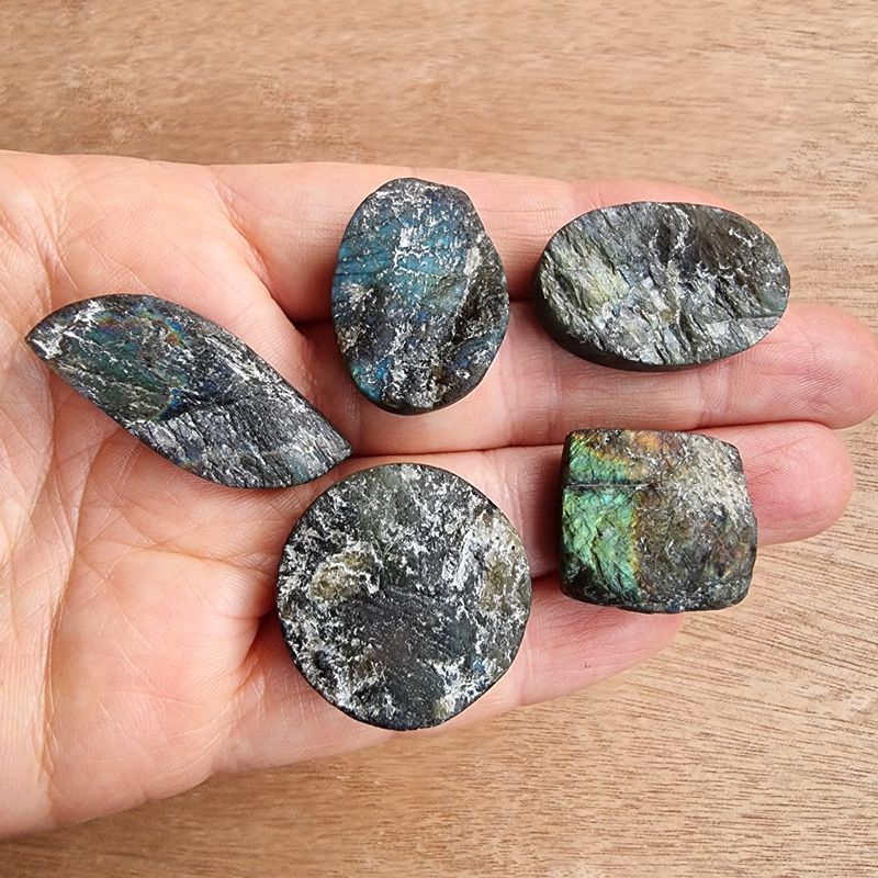 Labradorite Druzy Cabochon Lot / Pendant Lot for jewelry making or diy craft projects 51.5gr