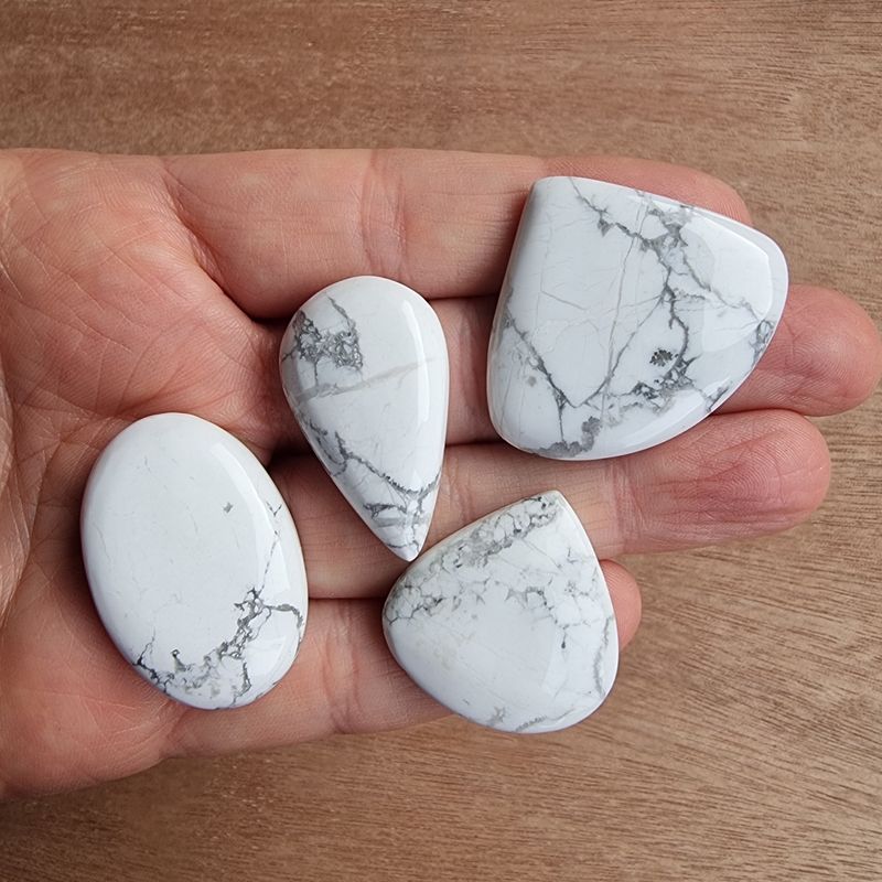 Howlite Jasper Cabochon Lot / Pendant Lot for jewelry making or diy craft projects 41.9gr