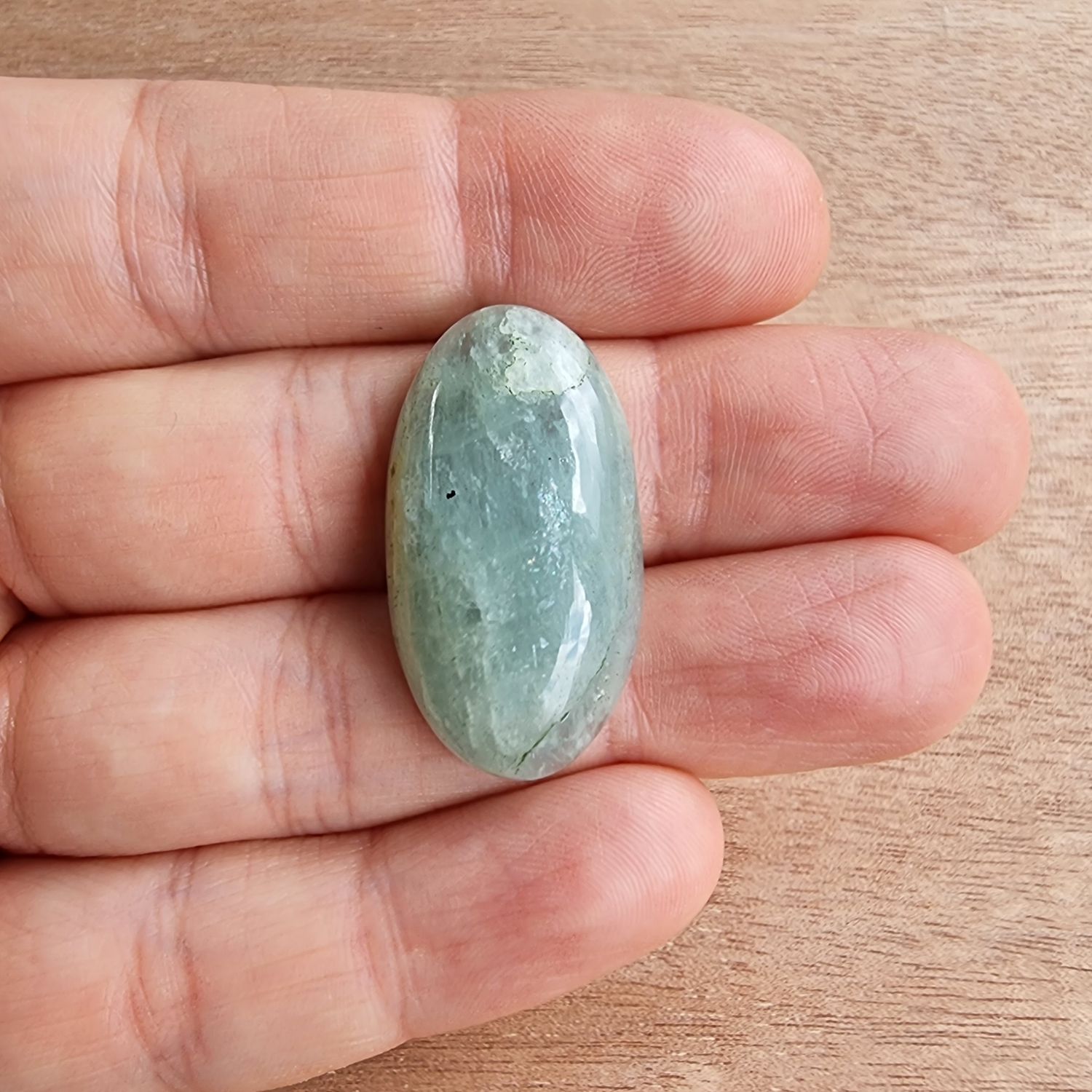 Aquamarine Cabochon / Pendant for jewelry making or diy craft projects 5.7gr