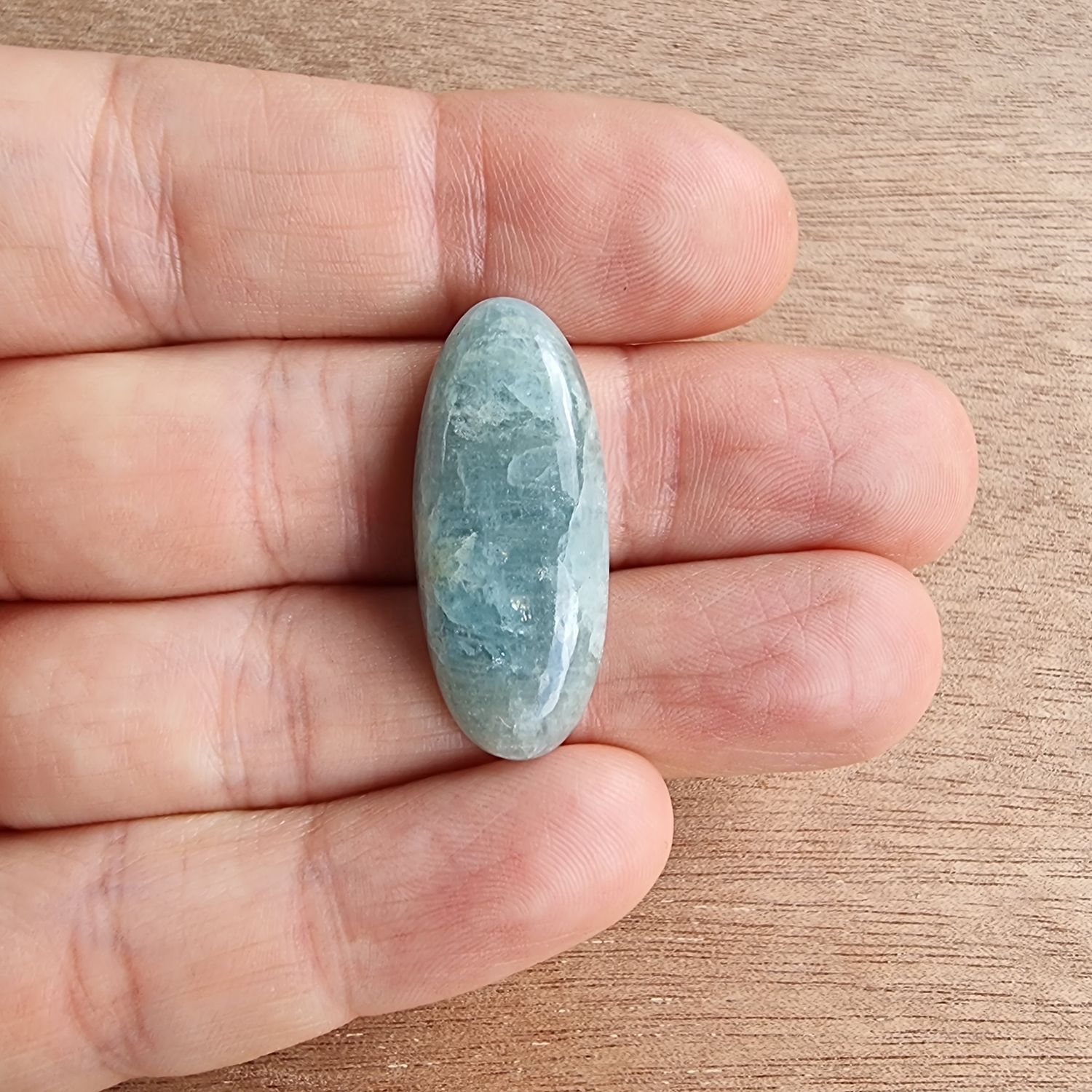 Aquamarine Cabochon / Pendant for jewelry making or diy craft projects 4.5gr