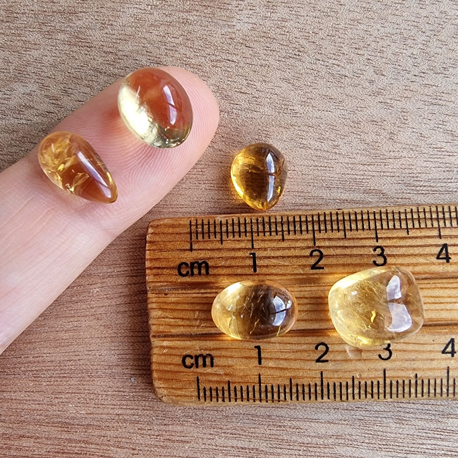 5 x Citrine Mini Pieces Lot 5.6gr