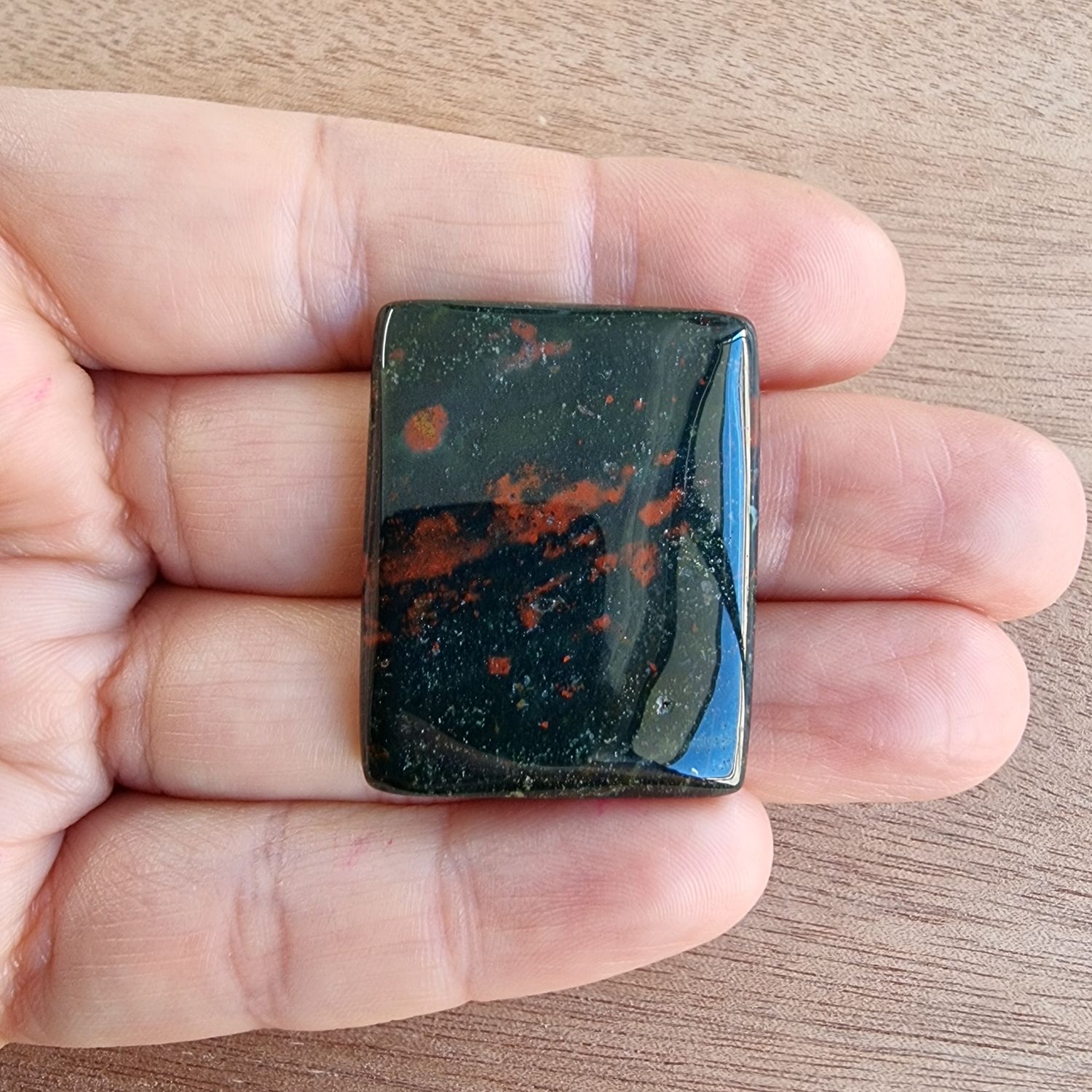 Bloodstone Cabochon / Pendant for jewelry making or diy craft projects 13.3gr