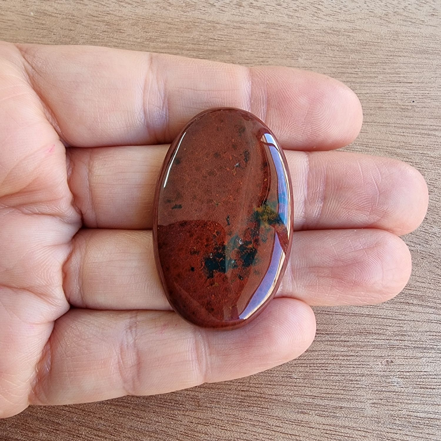 Bloodstone Cabochon / Pendant for jewelry making or diy craft projects 14.6gr