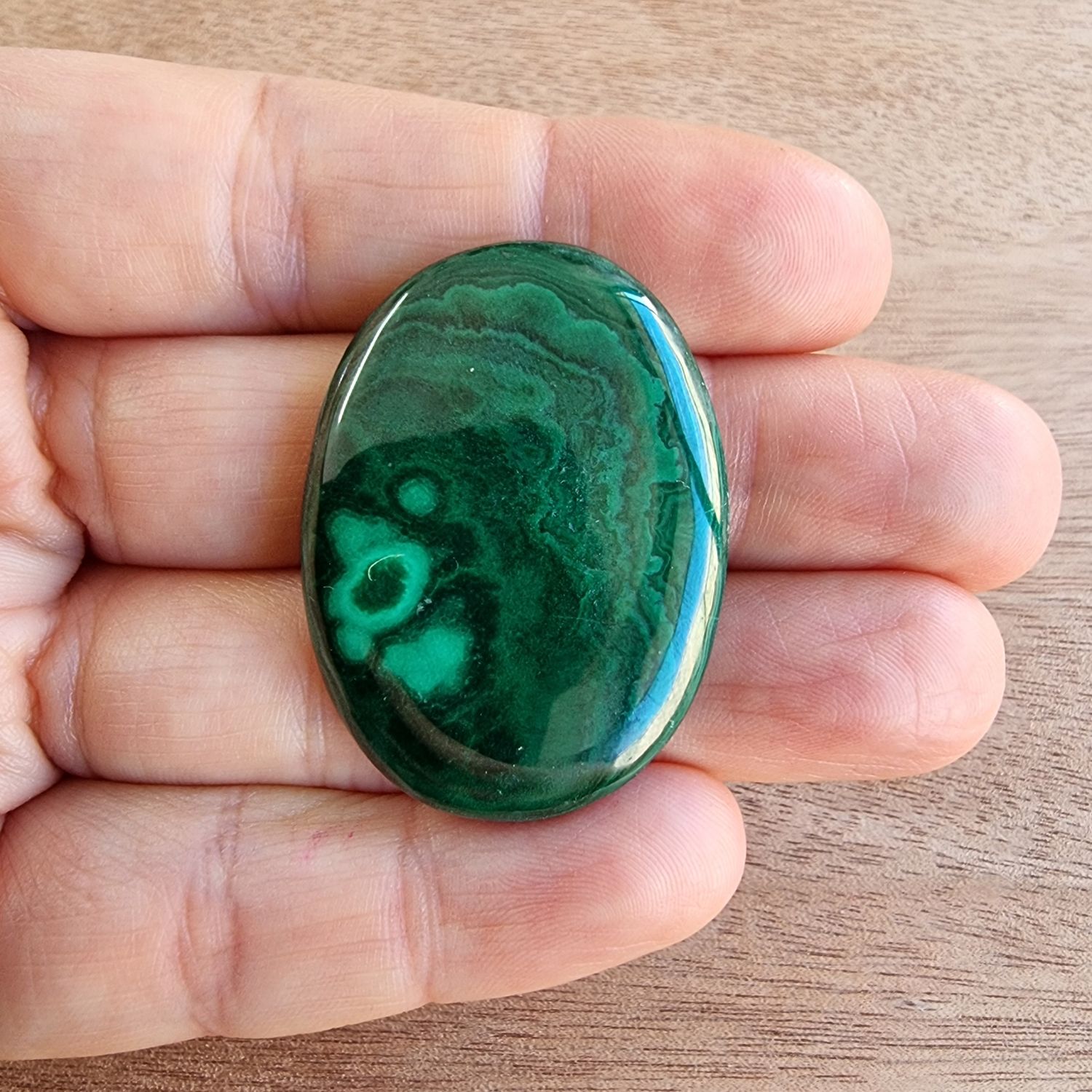 Malachite Cabochon / Pendant for jewelry making or diy craft projects 19.1gr