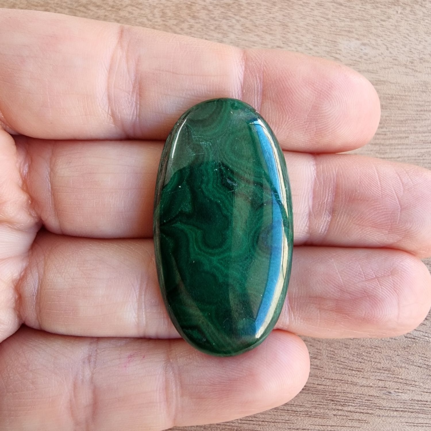 Malachite Cabochon / Pendant for jewelry making or diy craft projects 15gr