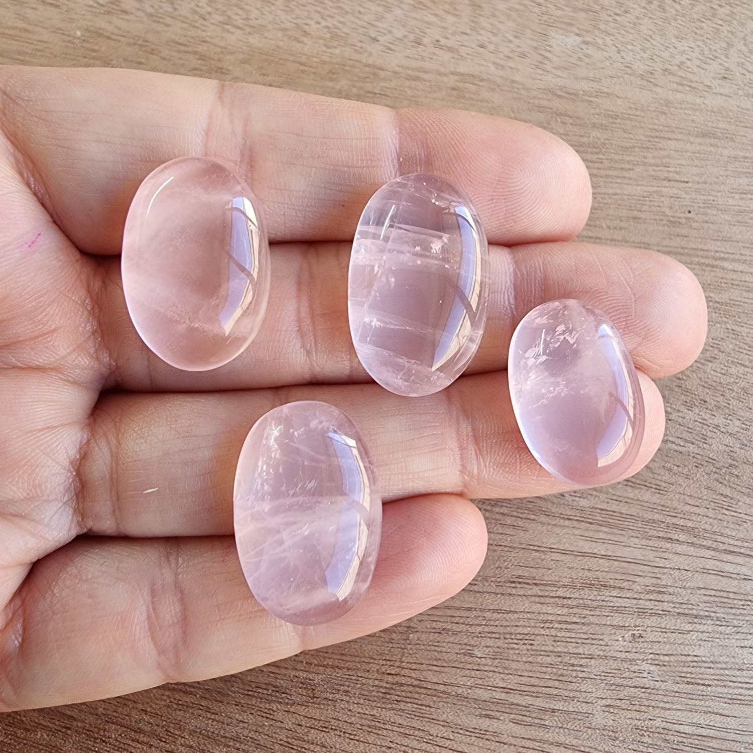 Rose Quartz Cabochon Lot / Pendant Lot for jewelry making or diy craft projects 23.1gr