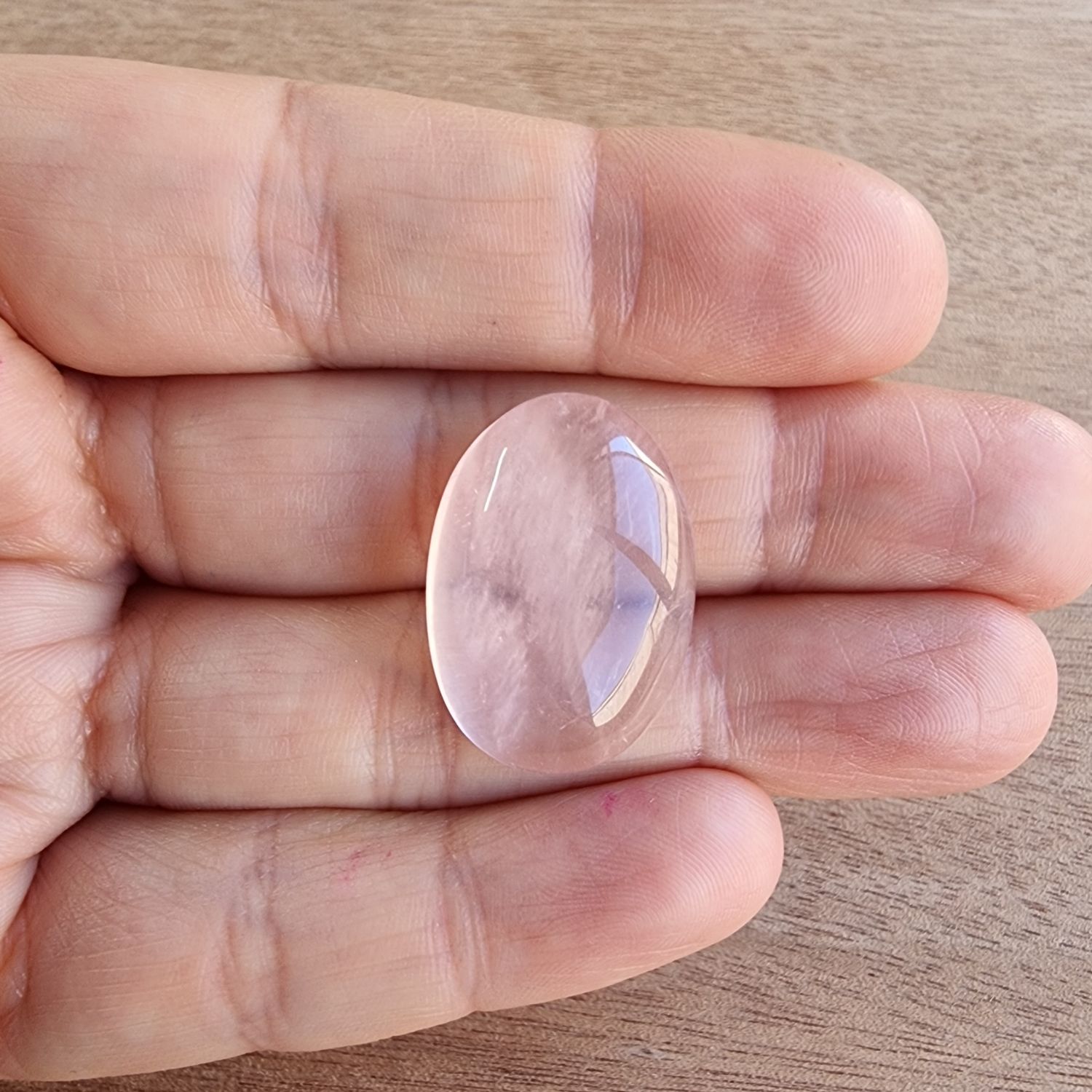 Rose Quartz Cabochon / Pendant for jewelry making or diy craft projects 7.9gr