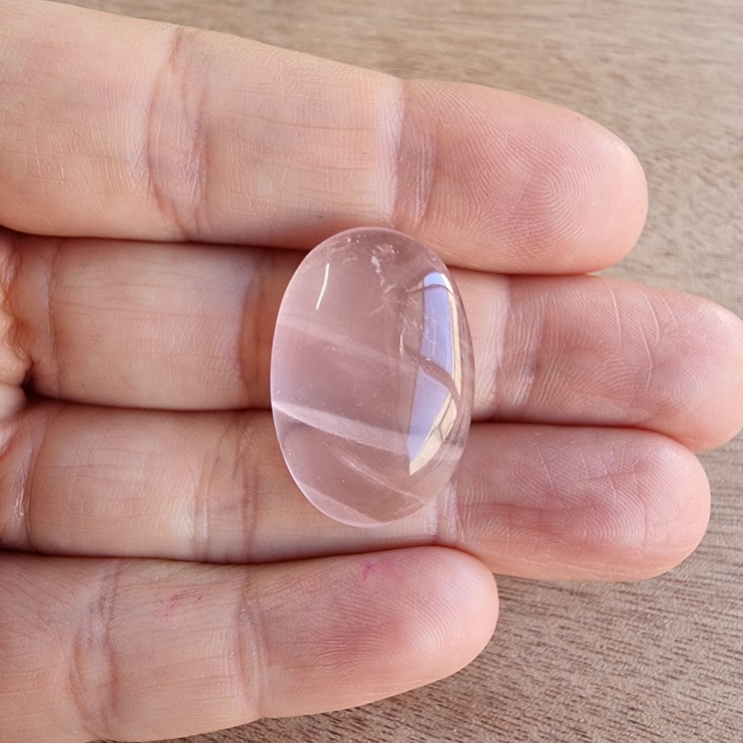 Rose Quartz Cabochon / Pendant for jewelry making or diy craft projects 8.5gr