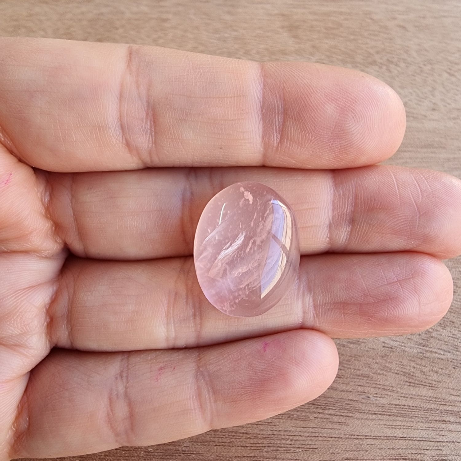 Rose Quartz Cabochon / Pendant for jewelry making or diy craft projects 6.4gr