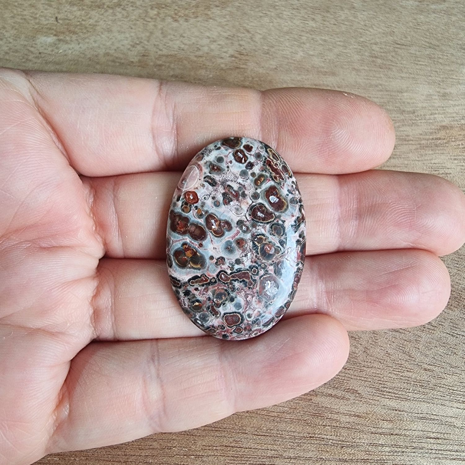 Leopard Jasper Cabochon / Pendant for jewelry making or diy craft projects 9gr