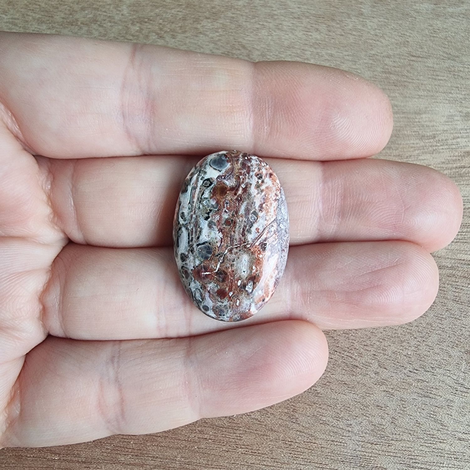 Leopard Jasper Cabochon / Pendant for jewelry making or diy craft projects 5.5gr