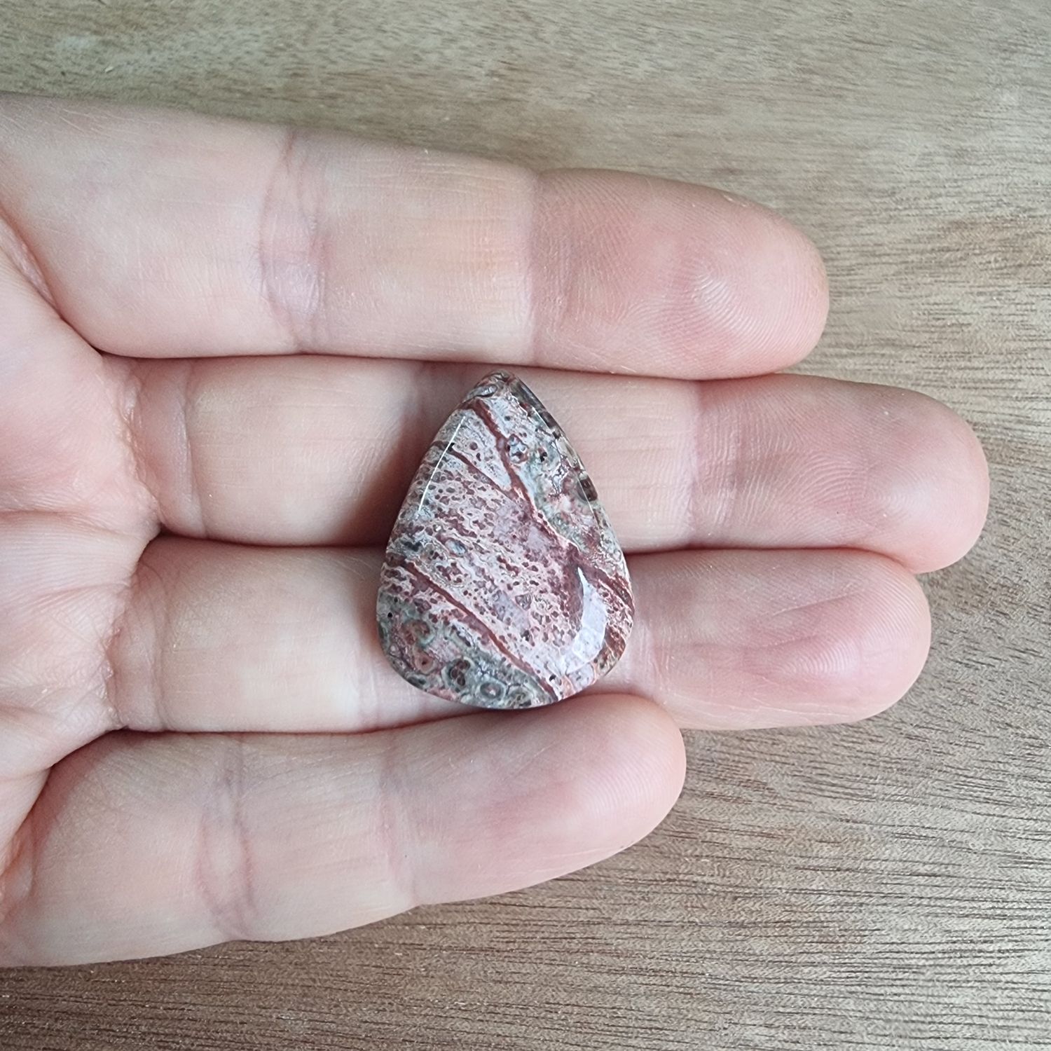 Leopard Jasper Cabochon / Pendant for jewelry making or diy craft projects 5.3gr
